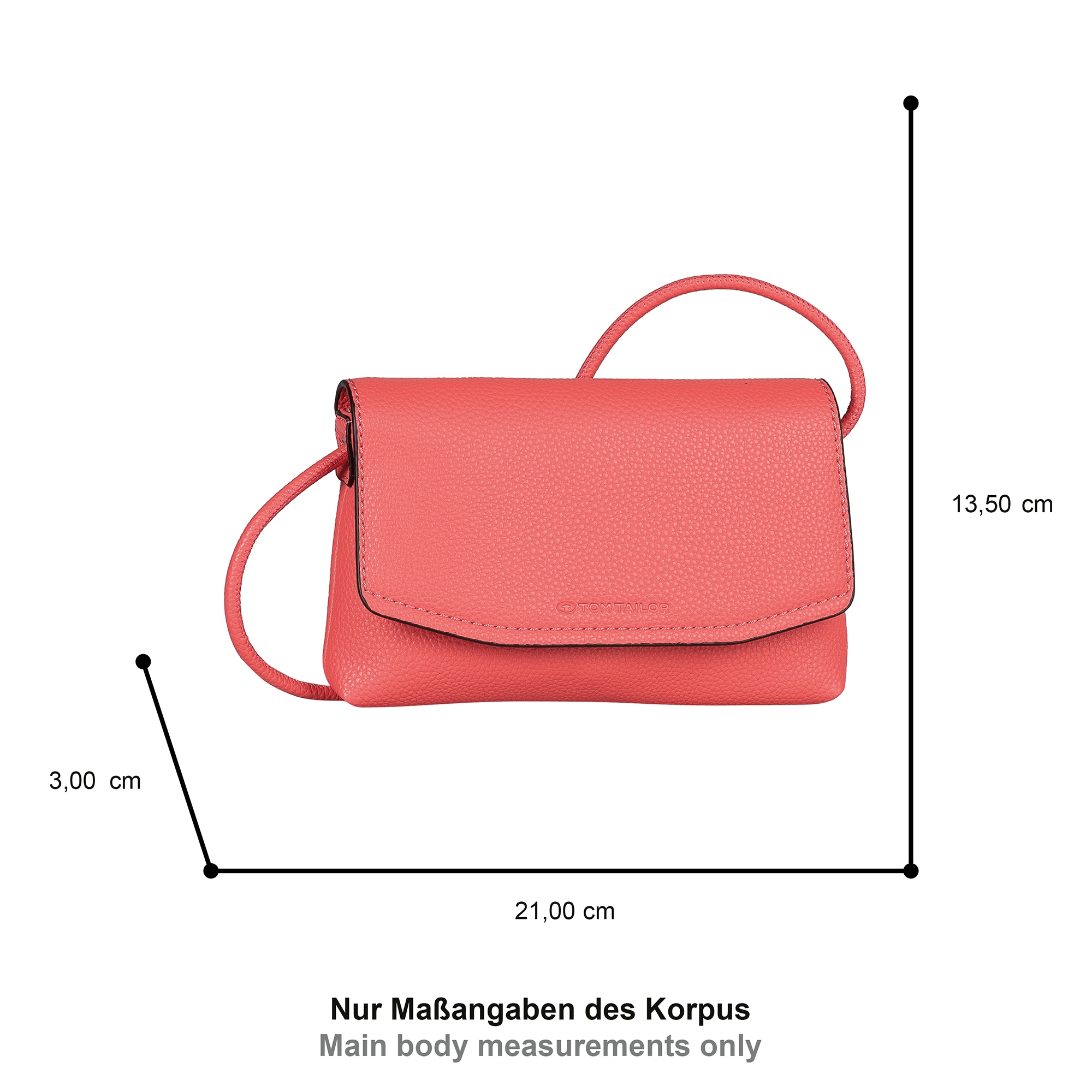 TOM TAILOR Umhängetasche »Rissa«, aus weichem Lederimitat mit feinen Farbkanten auch als Clutch tragbar