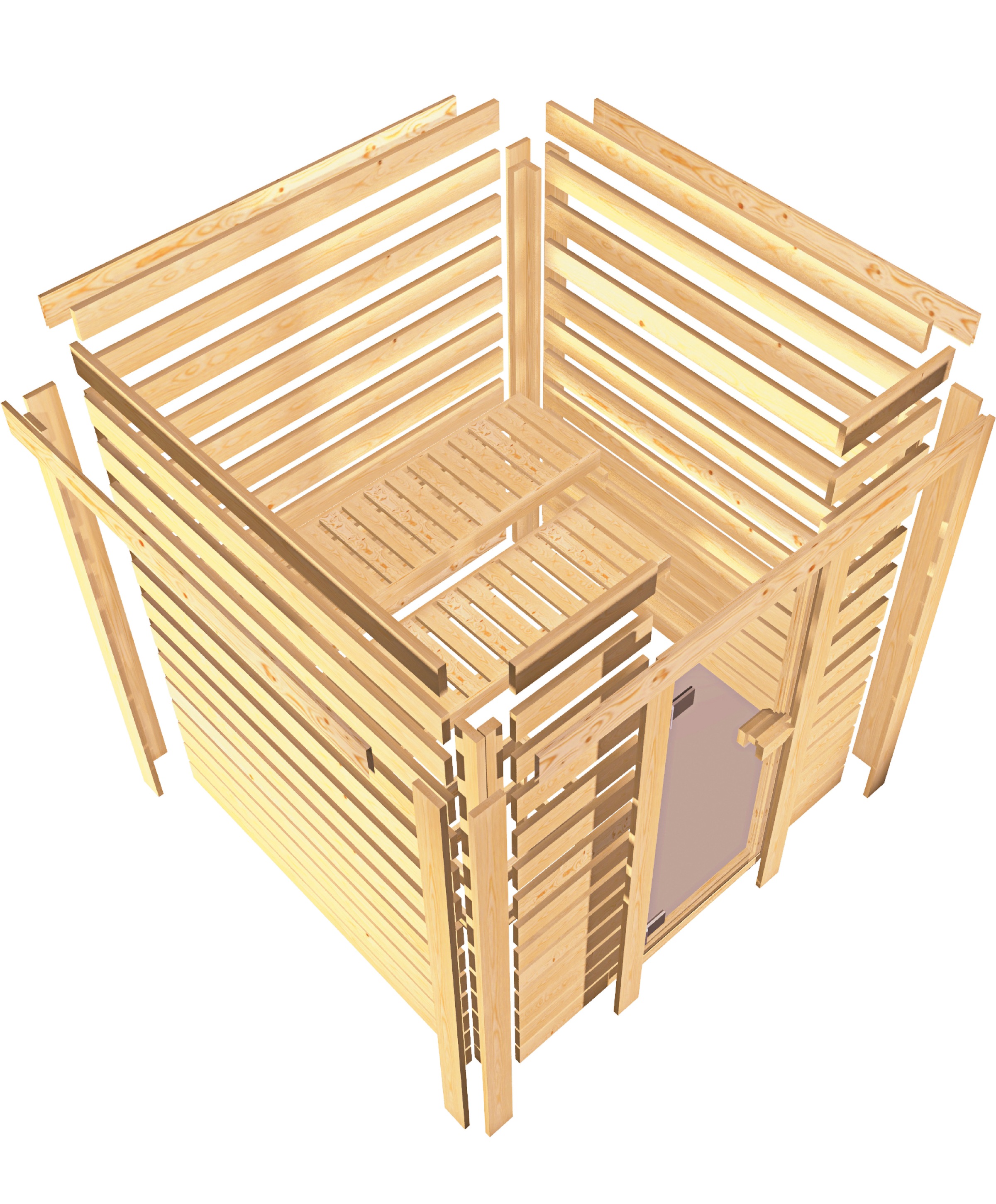 Karibu Sauna »Soraja« Set,  Ofen 9 KW externe Strg easy