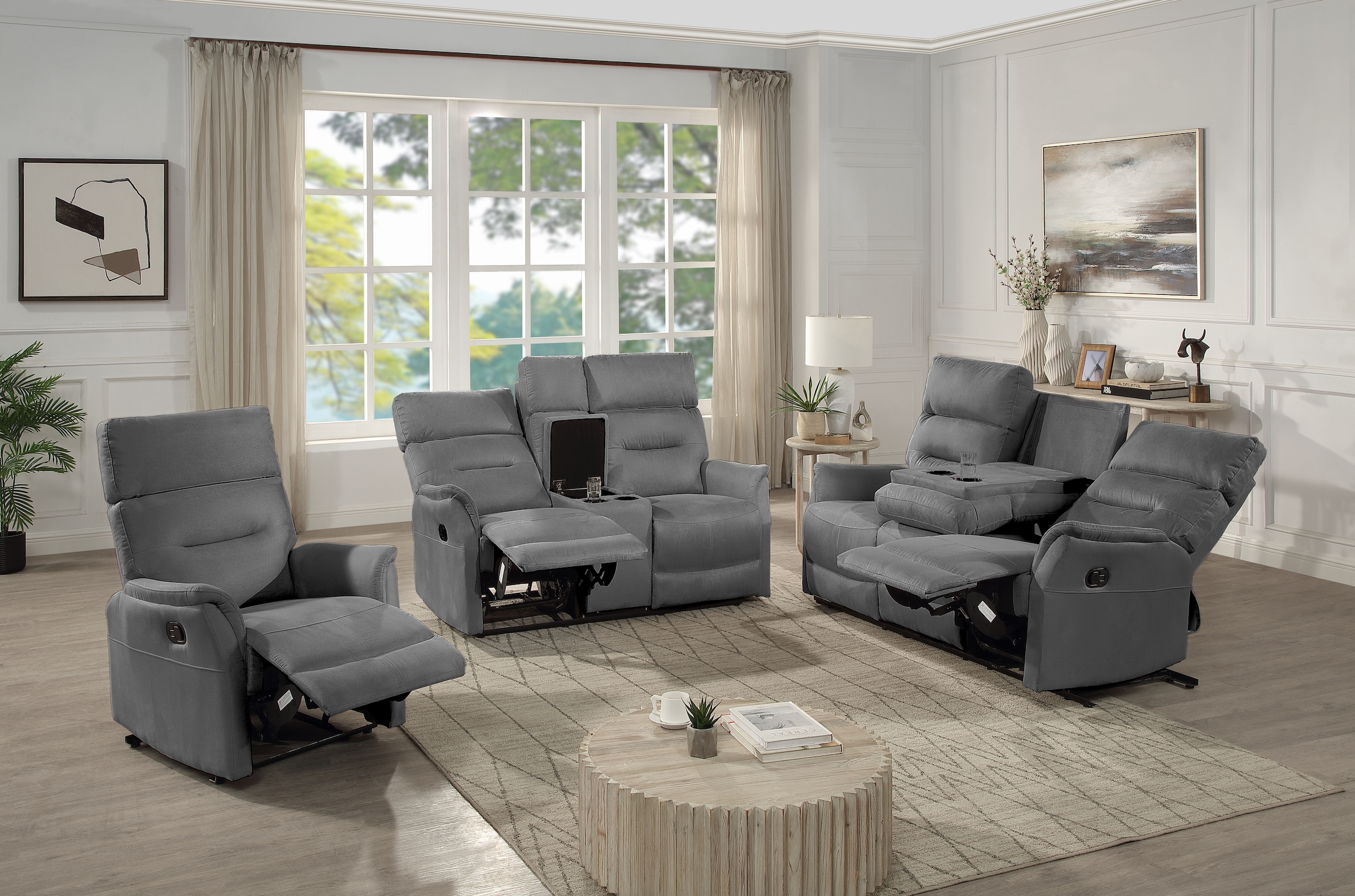 ATLANTIC home collection Relaxsessel »Falk«, Relaxfunktion, Mikrofaserbezug in Lederoptik