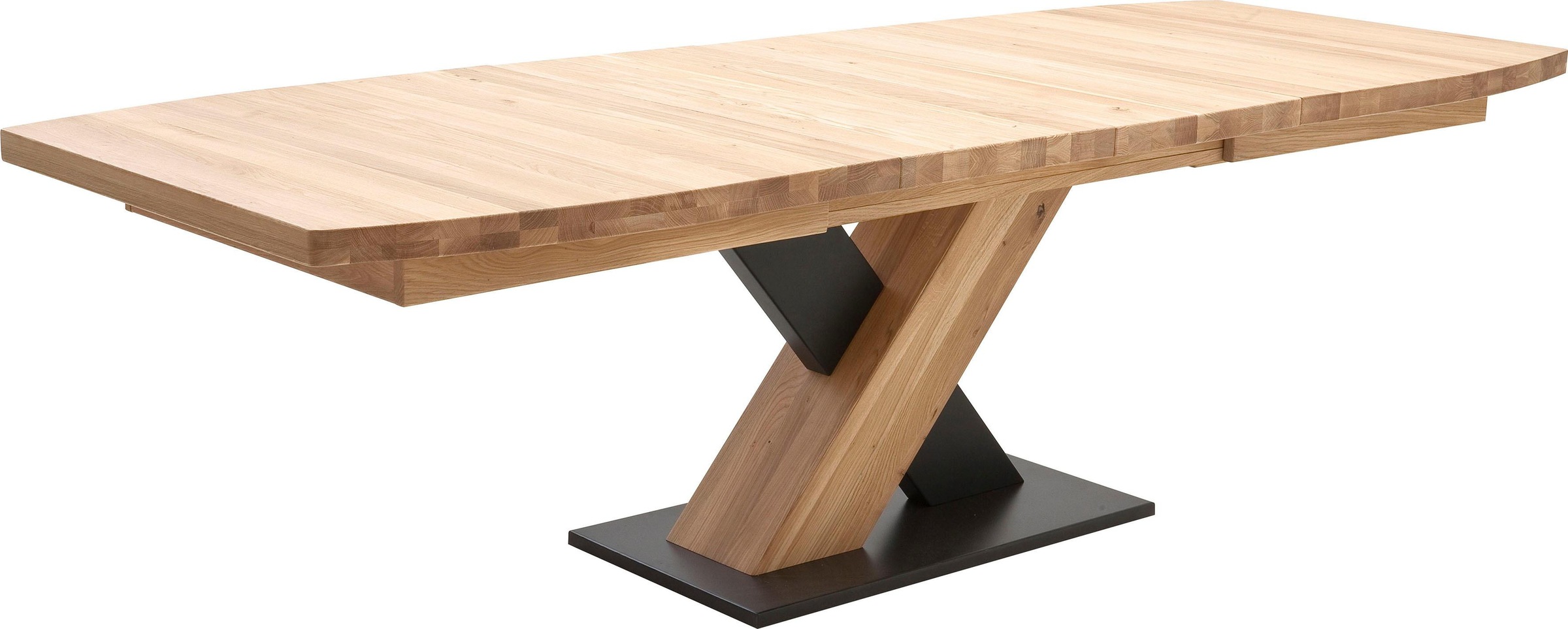 4. Bild von MCA furniture Esstisch »Mendoza«, Esstisch Bootsform mit X-Säule, ausziehbar