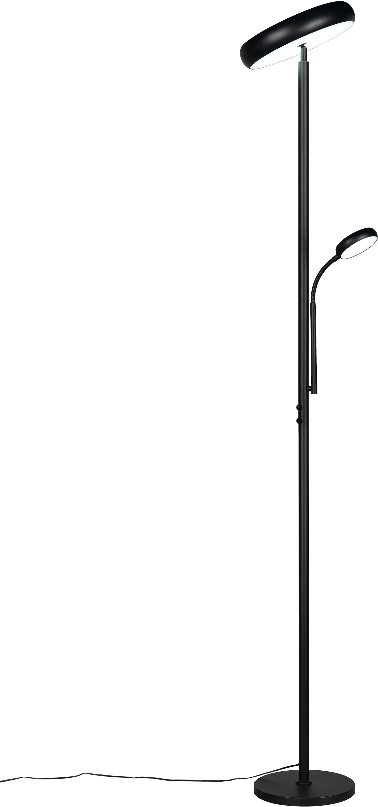 REALITY Leuchten LED Stehlampe »PALERMO, LED Stehleuchte mit Fernbedienung, 27,5W 2000 Lumen CCT« LED-Board 1 Stk. warmweiß - kaltweiß dimmbar, Lichtfarbe einstellbar 3000-6000K warm-/kaltweiß, Höhe 183 cm