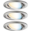 Paulmann LED Einbaustrahler »Nova Plus ZigBee tunablewhite 3x6W Eisen gebürstet 3x6W Eisen gebürstet«, 3 St., Tageslichtweiß