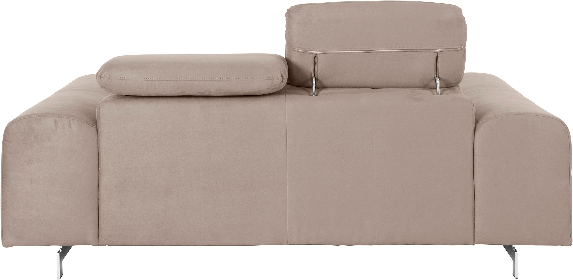 COTTA 2-Sitzer »Chef«, Big-Sofa mit Kopfteilverstellung, edle Metallkufen