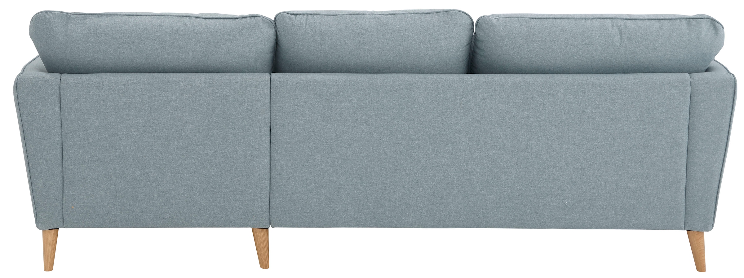 Home affaire Ecksofa »MARSEILLE (242/152cm),L-Form, Rec. rechts/links«, Massivholzbeine Eiche, Landhausstil, Wellenunterfederung