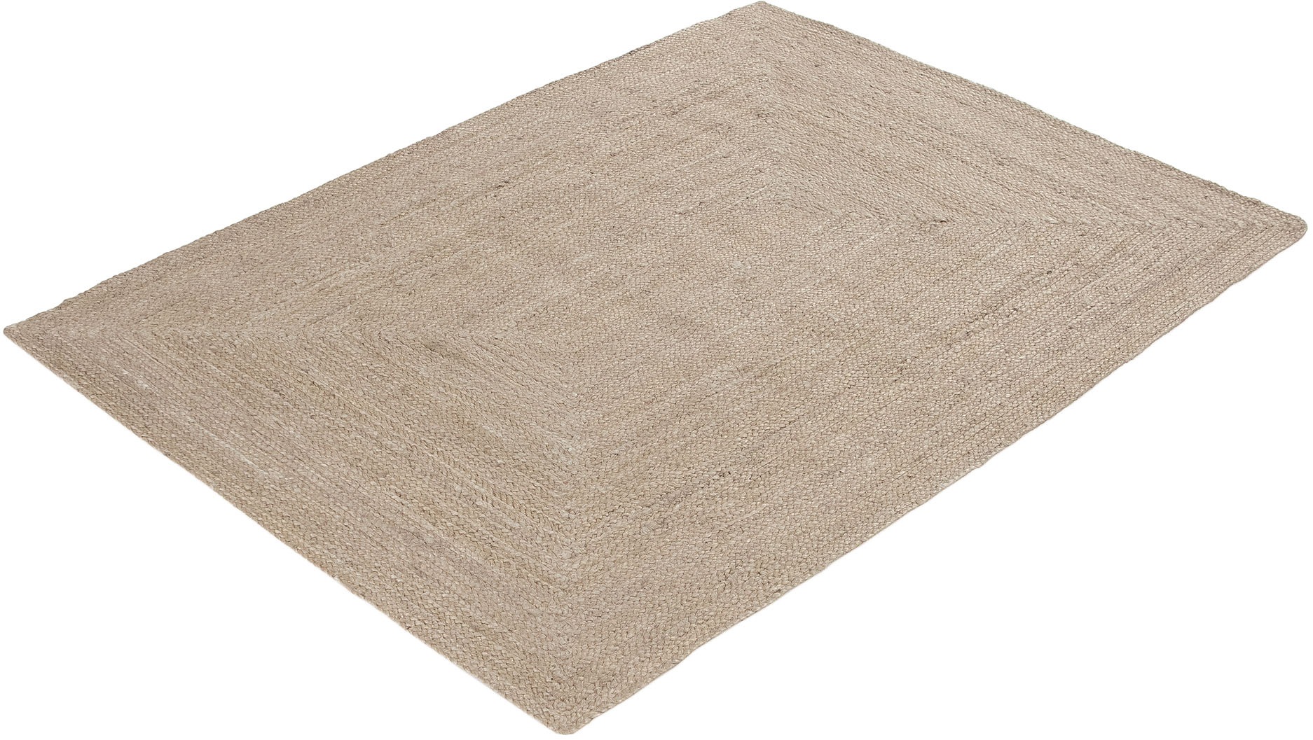 carpetfine Teppich »Nele Juteteppich Naturfaser«, rechteckig, 6 mm Höhe, geflochtener Wendeteppich aus 100% Jute, quadratisch und als Läufer