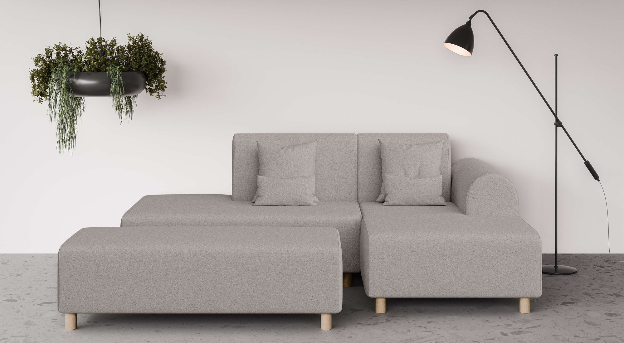 INOSIGN Ecksofa »Suyala«, L-Form mit Hocker günstig online kaufen