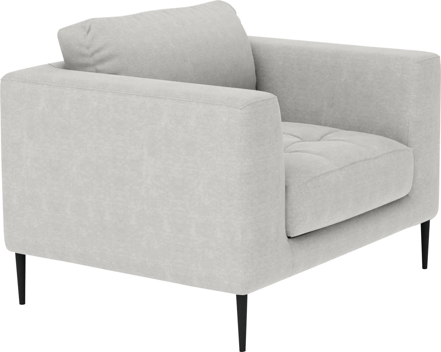 TRENDMANUFAKTUR Sessel »Luzi, Loungesessel, modern mit extra hohen Füßen«, Designsessel mit tollem Sitzkomfort, Metallfüße schwarz, Breite 96 cm