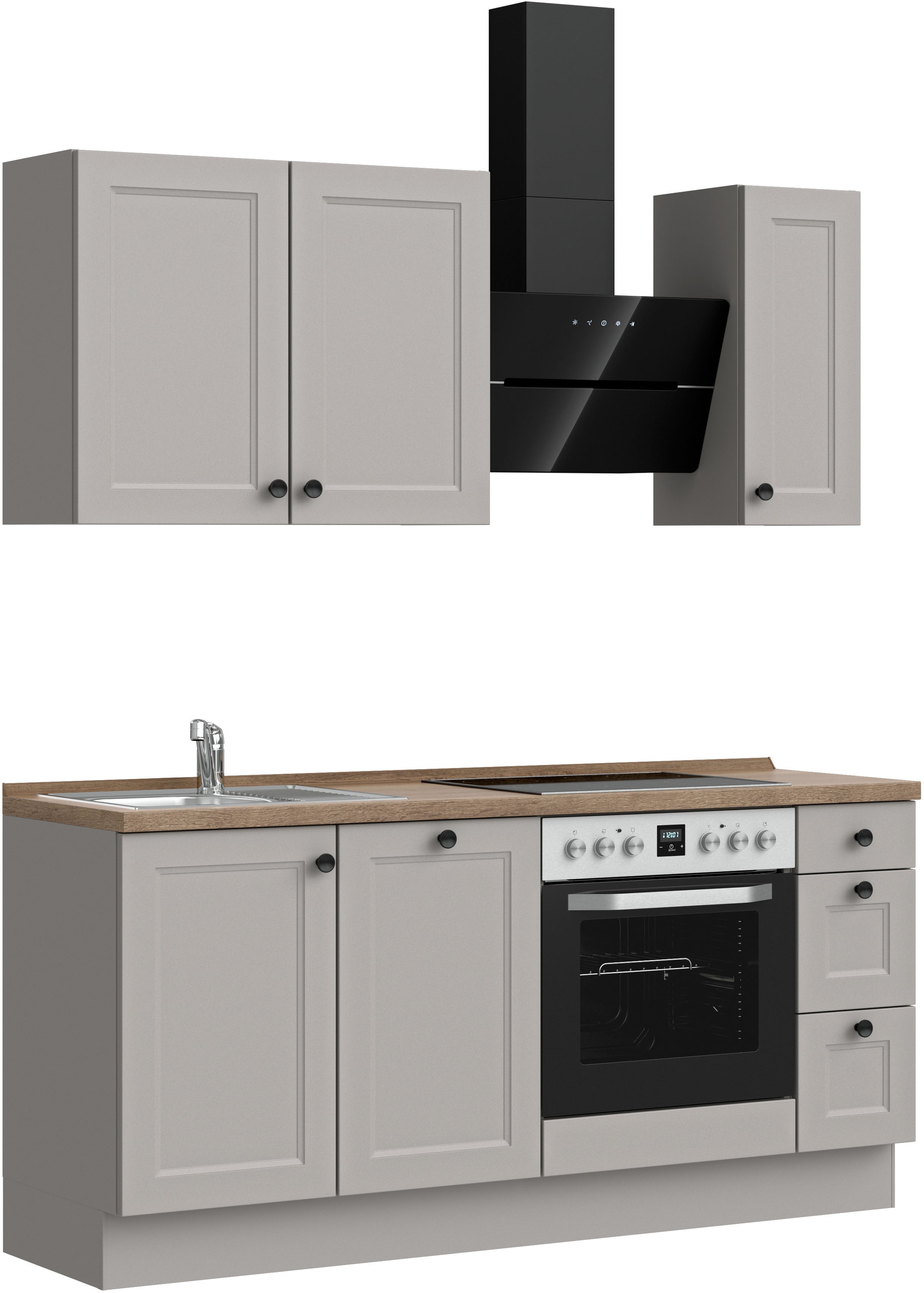 nobilia® Küchenzeile »"Cascada II"«, vormontiert, Ausrichtung wählbar, Breite 180 cm, wahlw. mit E-Geräten