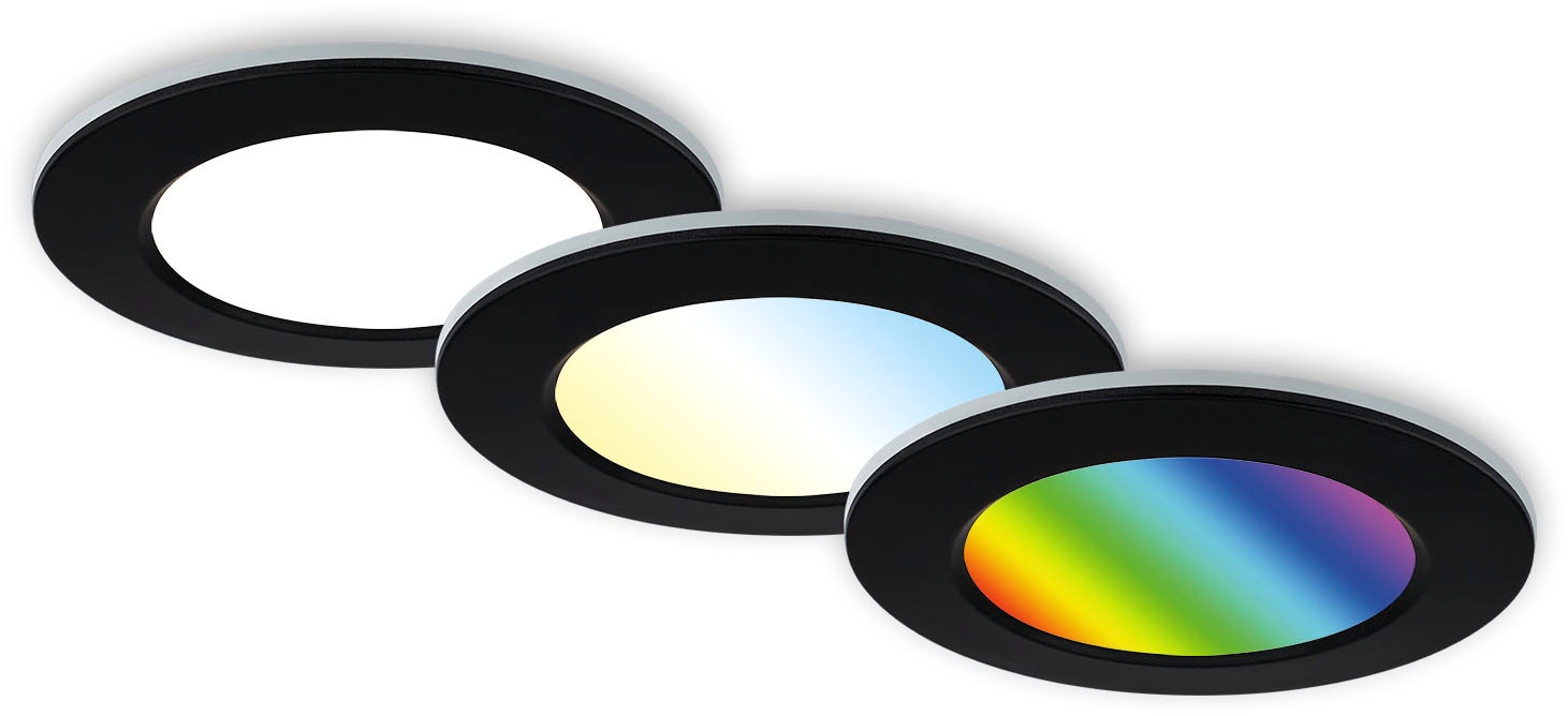 Briloner Leuchten LED Einbauleuchte »3er Set LED Einbauleuchten RGB-CCT, sc günstig online kaufen