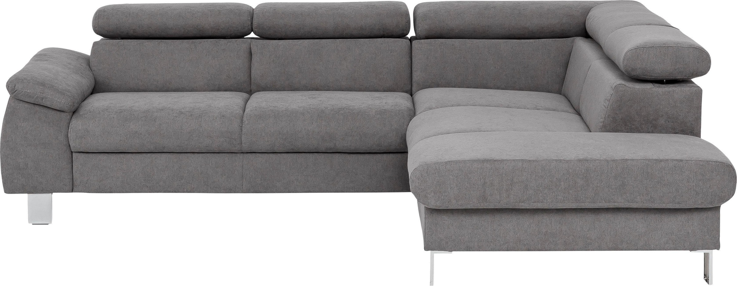 COTTA Polstergarnitur »Komaris L-Form«, (Set), Set bestehend aus: Ecksofa mit Kopfteilverstellung & Hocker
