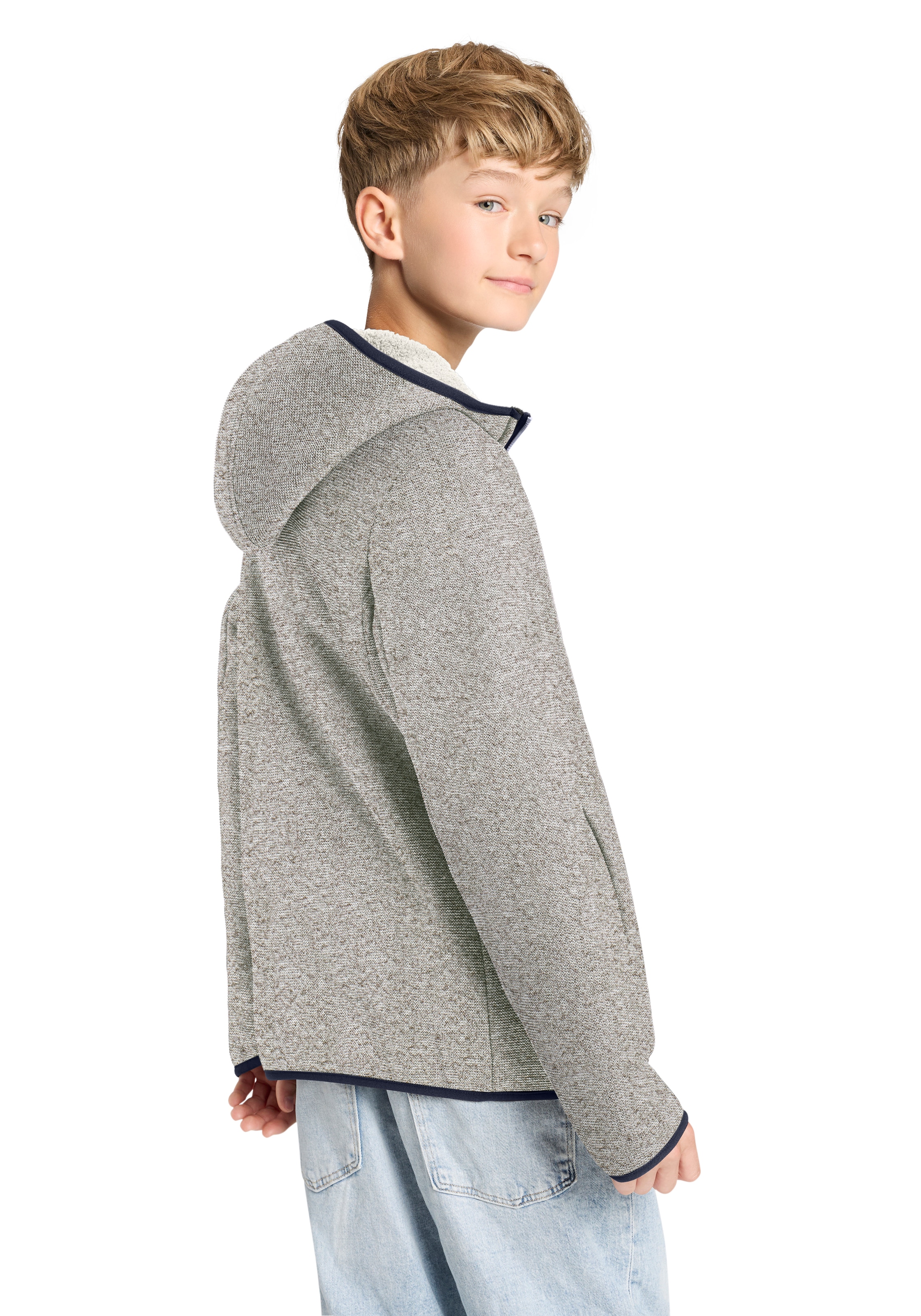 CMP Strickfleecejacke 1 Stk. tlg. mit fester Kapuze, aus Polyester, sportlicher Stil