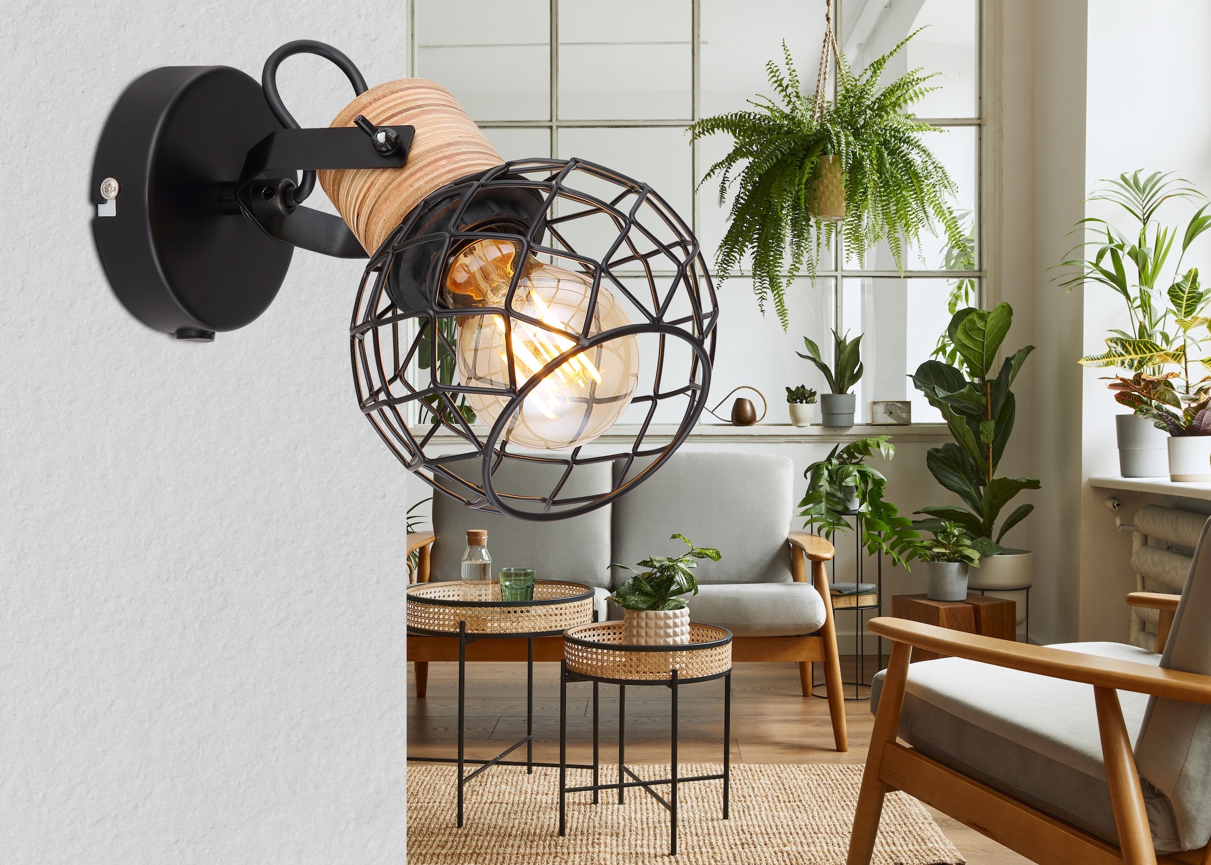 GLOBO LIGHTING Deckenstrahler »LACKY« E27 1 Stk. Spot Deckenspot Flur Schlafzimmer Wohnzimmer