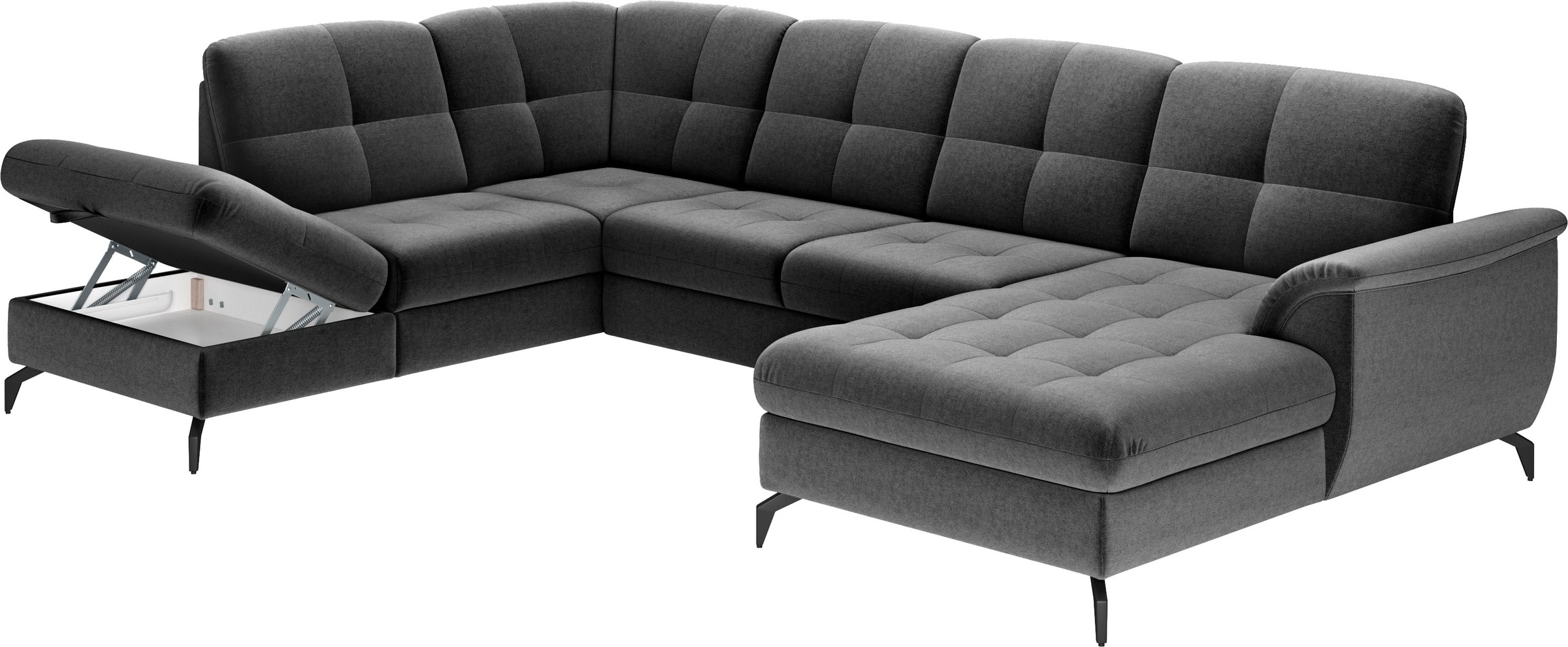 sit&more Wohnlandschaft »Zora U-Form«, wahlweise mit Bettfunktion und Bettkasten