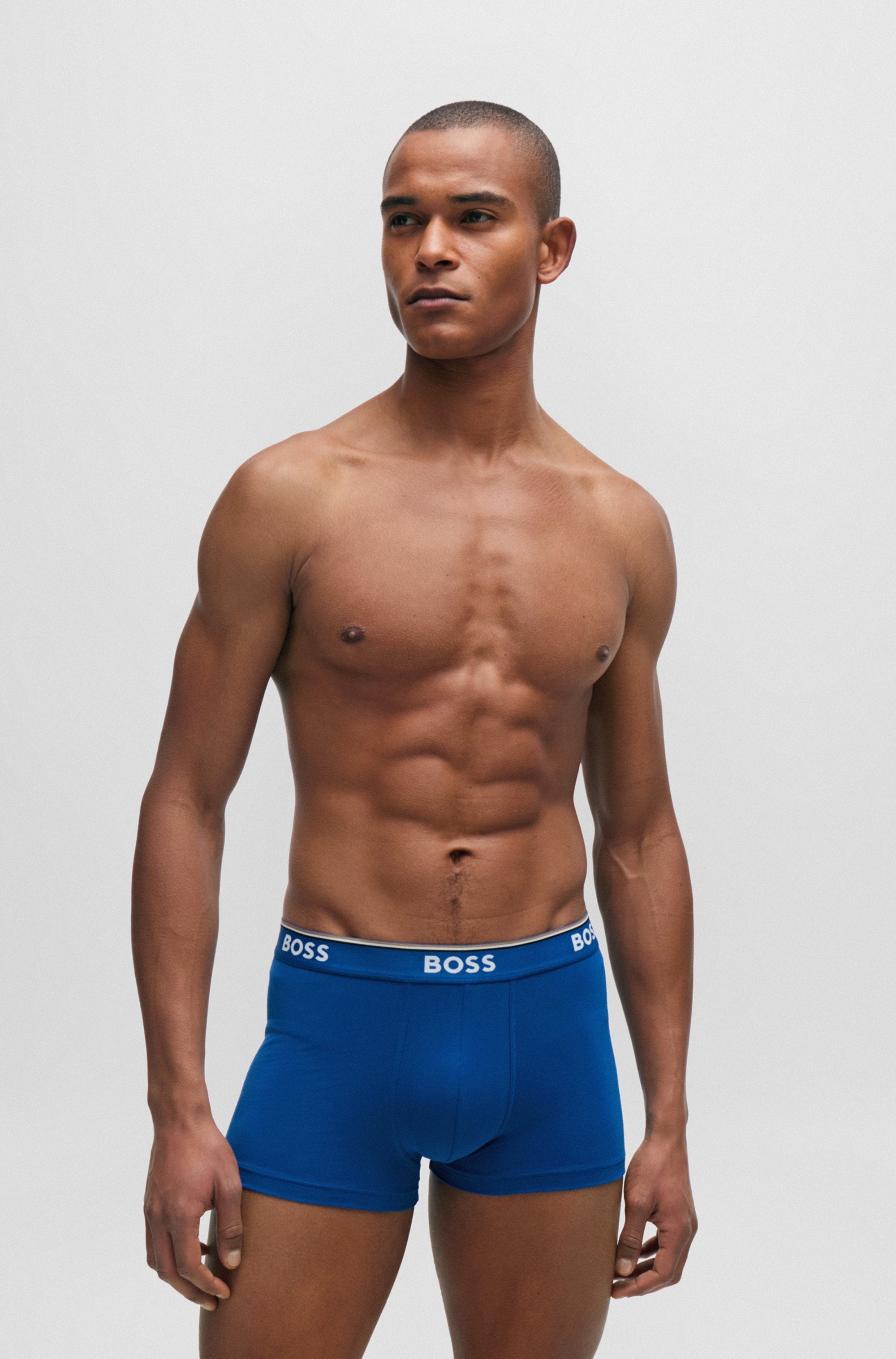 BOSS Boxer »TRUNK 3 PACK«, (3 St.), BOSS Schriftzug auf dem Bund