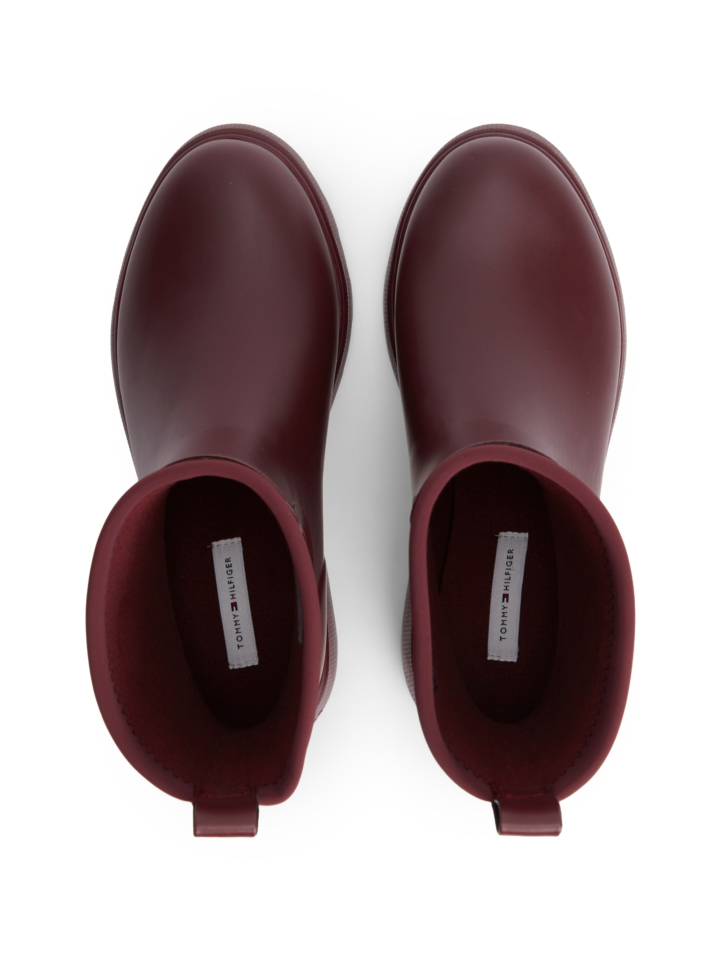 Tommy Hilfiger Gummistiefelette »TH STAMP WARM ANKLE RAIN BOOT«  Blockabsatz, Regenboots mit TH-Logoemblem