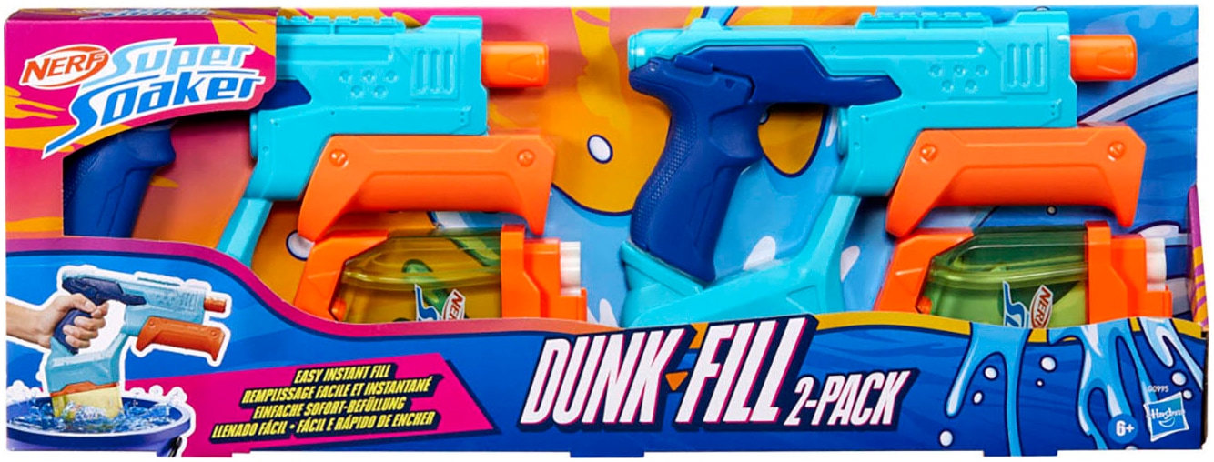 Hasbro Wasserpistole »Nerf, Super Soaker Dunk-Fill«, (Set, 2 tlg.)