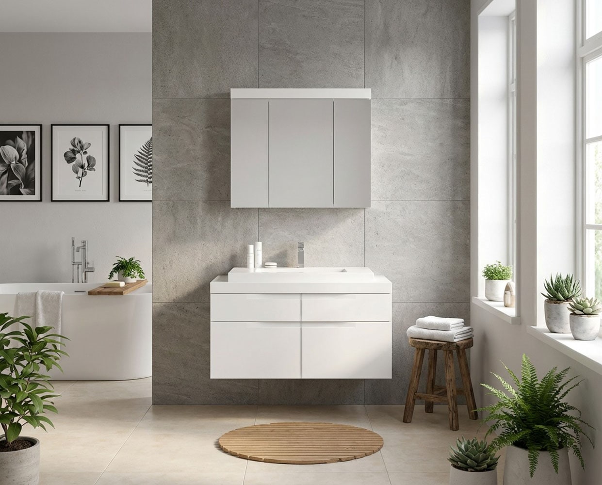 OTTO home Badmöbel-Set »MAOI, 2-teilige Badkombination, hochwertige MDF Front«