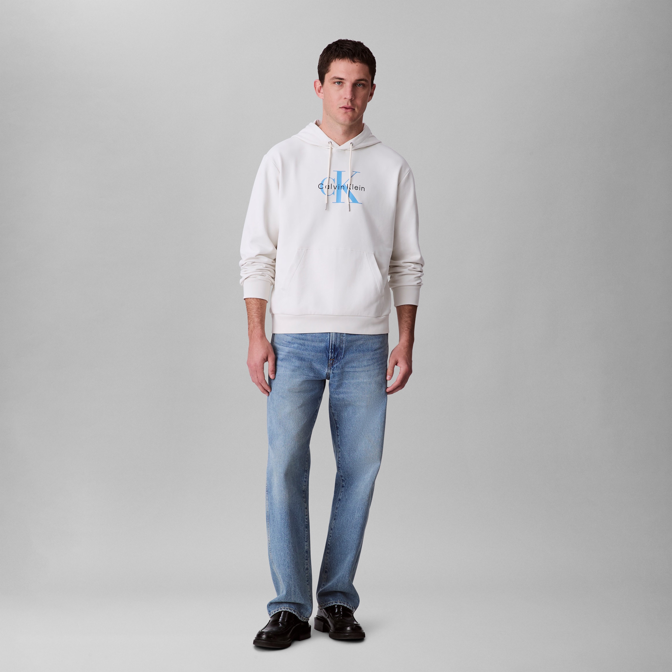 Calvin Klein Jeans Kapuzensweatshirt »400GSM TERRY MONOLOGO HOODIE«, Mit Rundhalsausschnitt