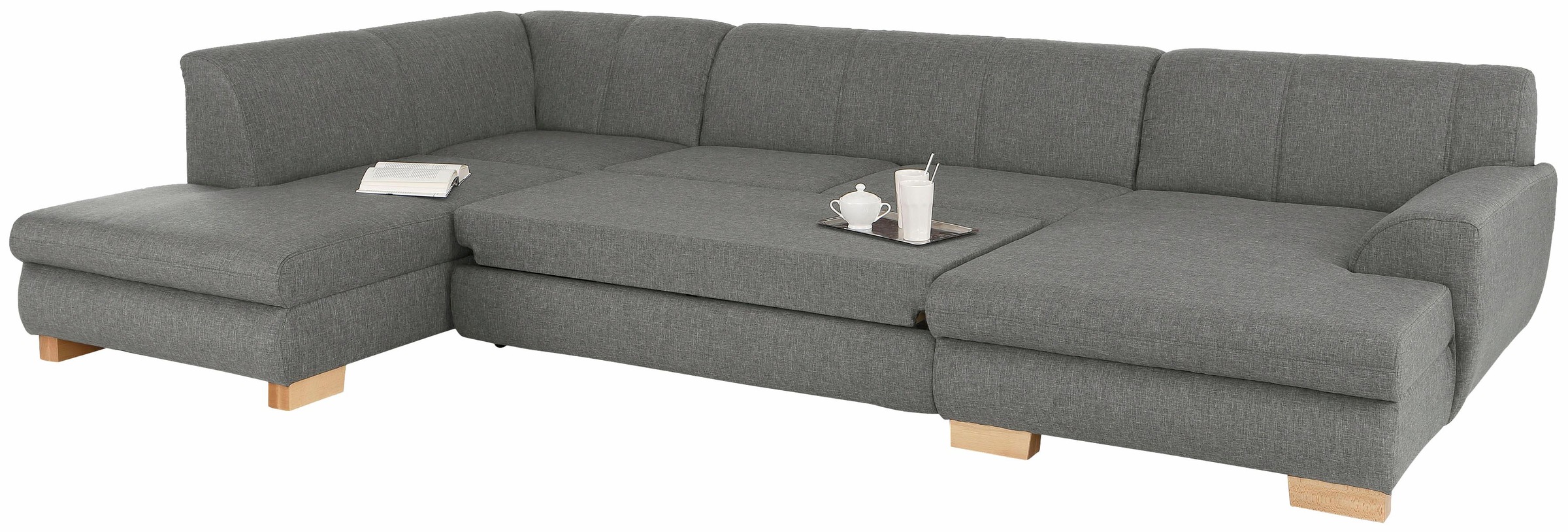 Home affaire Wohnlandschaft "Nika zeitlos und elegant, viel Platz, U-Form", günstig online kaufen