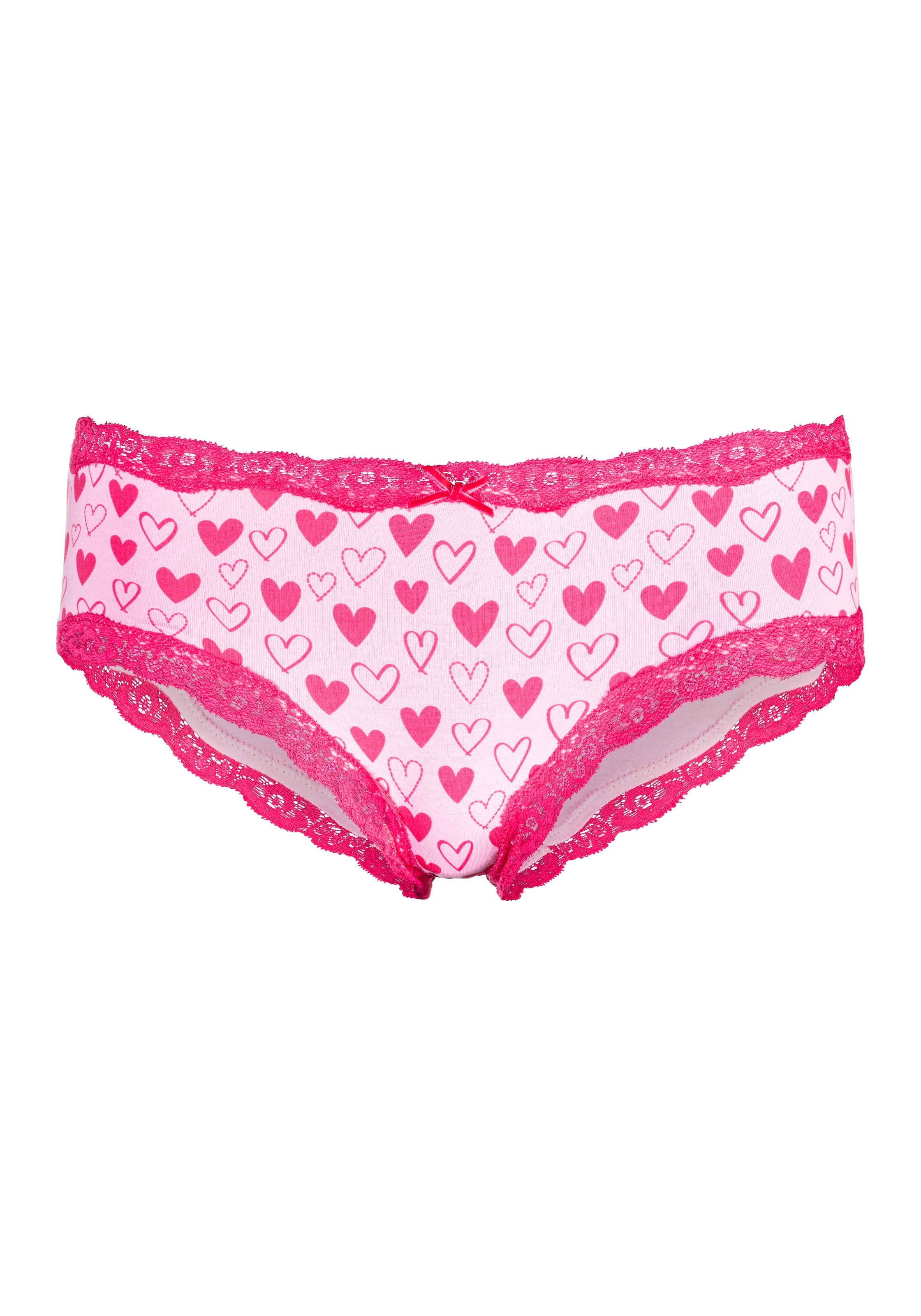 LASCANA Hipster, (Packung, 2 St., 2), mit floraler Spitze