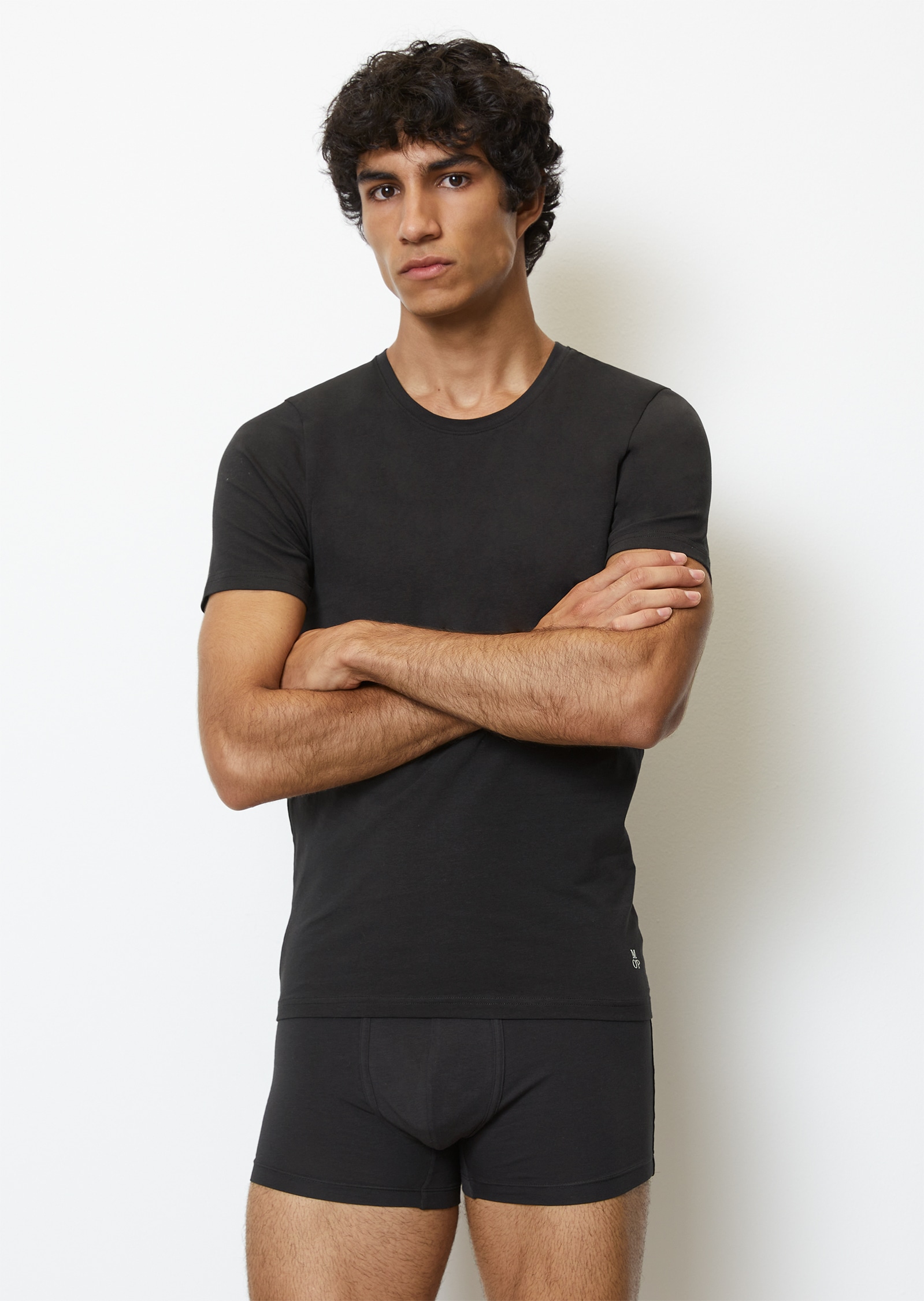 Marc O'Polo Unterziehshirt »Essentials« 2er Pack,  mit Rundhalsausschnitt und kurzem Arm