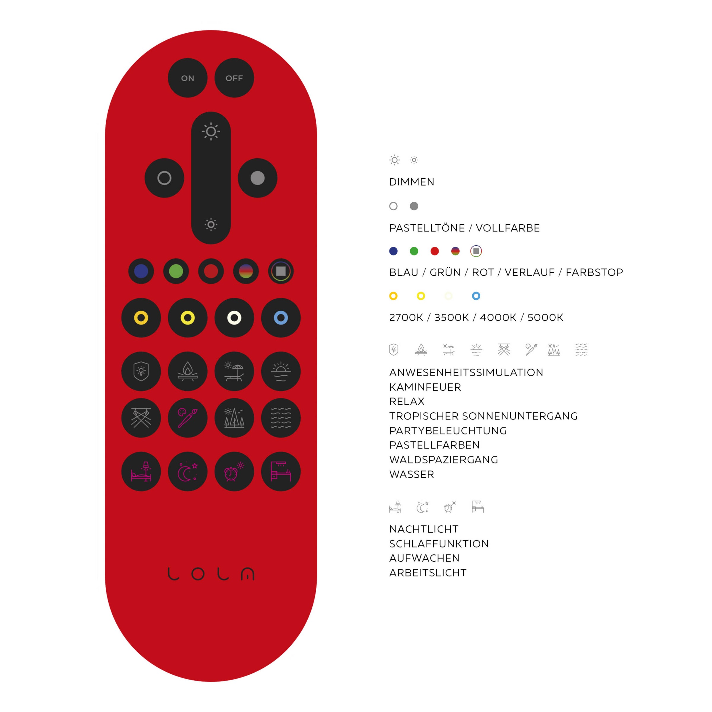 JUST LIGHT LED Panel »Ls-FLAT«, LED fest integriert, RGB+tunable white, Infrarot inkl., Fernbedienung, Smarthome fähig