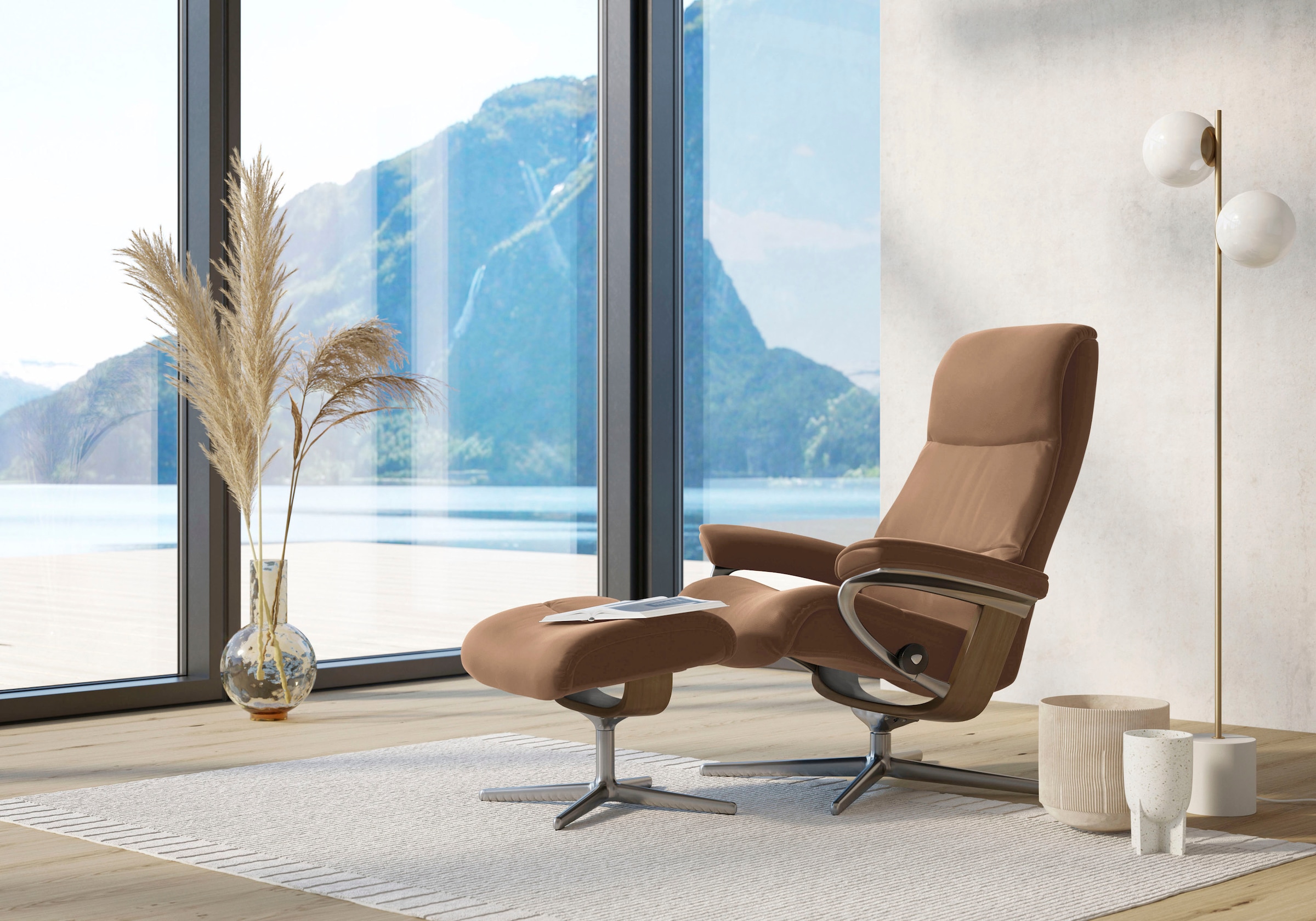 Stressless® Relaxsessel »View«, (Set, Relaxsessel mit Hocker), mit Hocker, günstig online kaufen