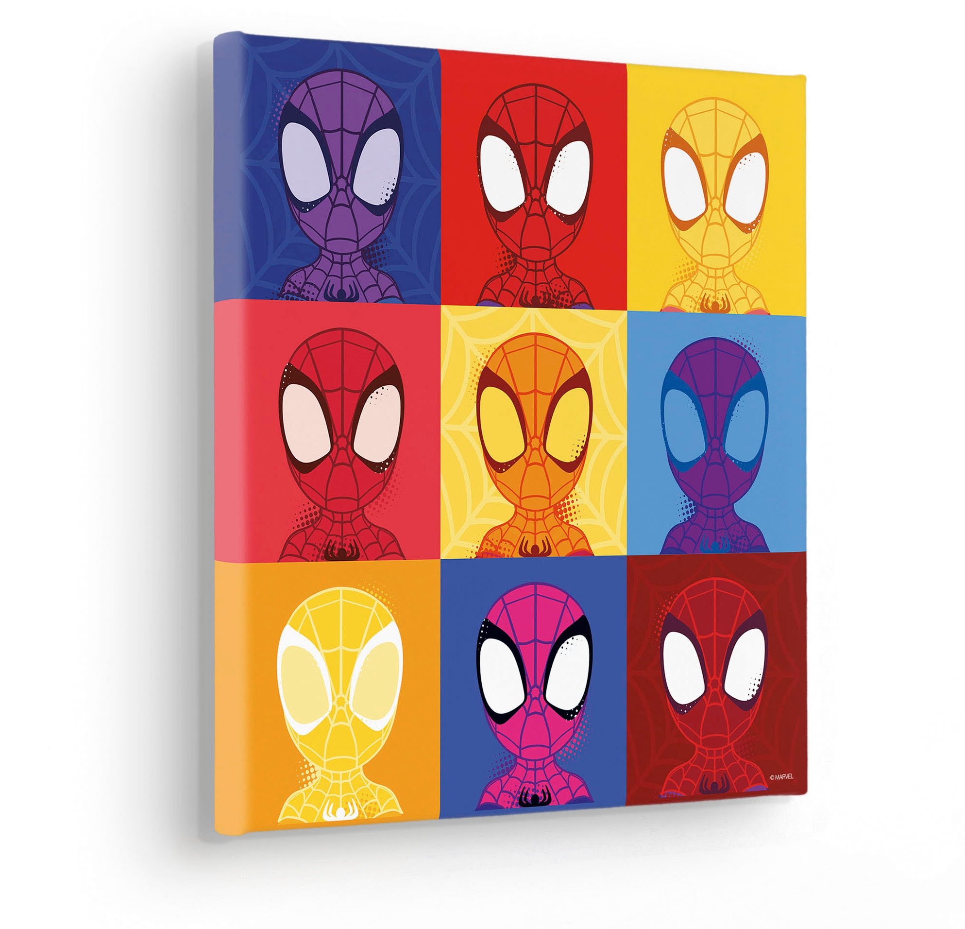 Komar Leinwandbild »Spidey Symmetry - Größe 30 x 30 cm«, Disney, (1 St., 30 x 30 cm (Breite x Höhe), Keilrahmenbild mit Echtholzrahmen, Kinderzimmer