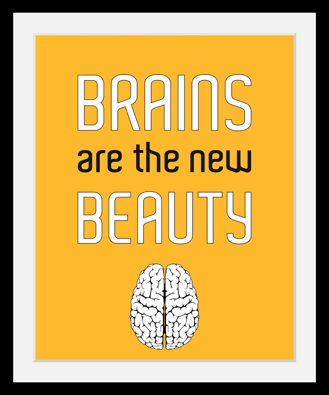queence Bild »Brains«, Schriftzüge-Schriftzug-Anatomie, HD Premium Poster-D günstig online kaufen