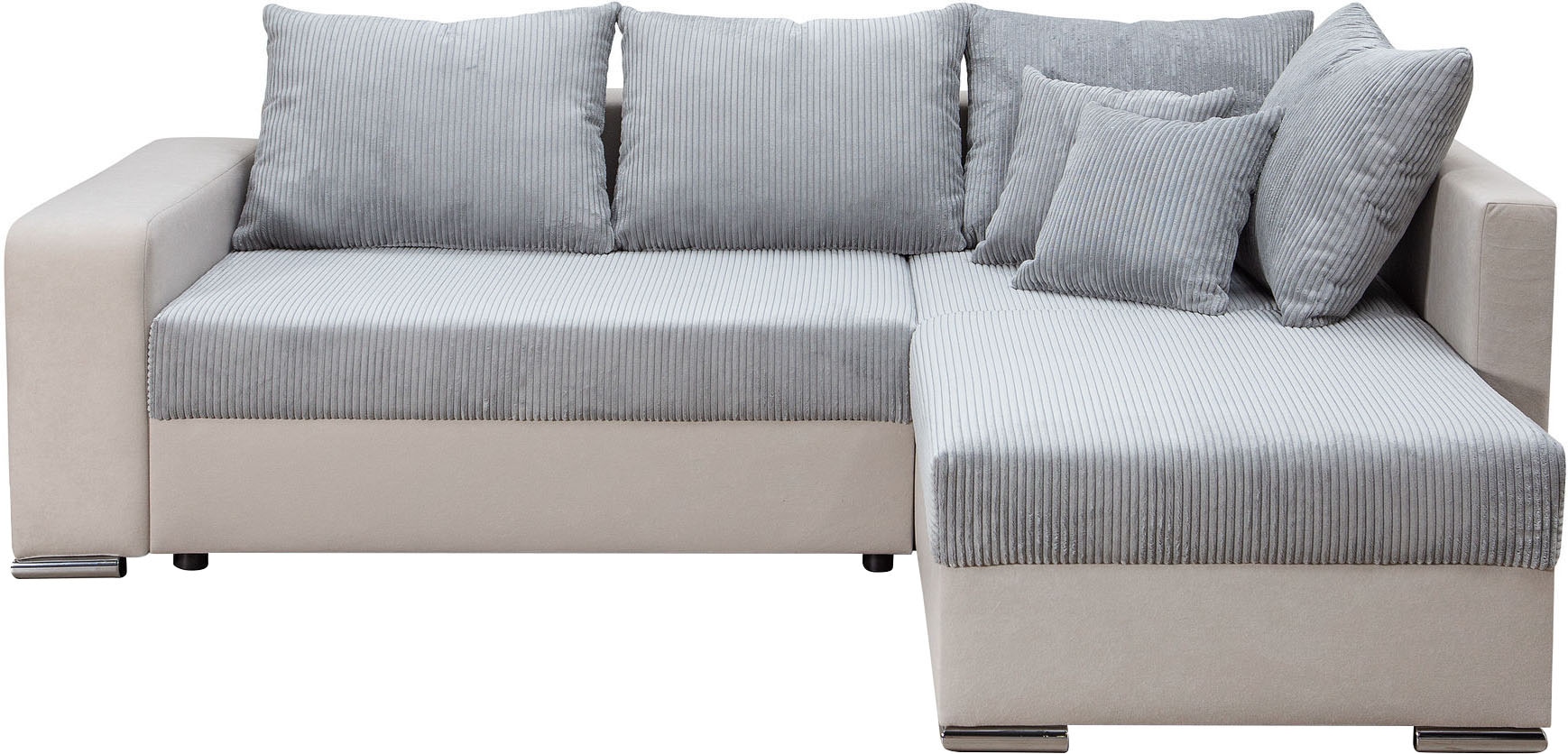 COLLECTION AB Ecksofa »John L-Form«, Regalarmlehne,Bettfunktion,Bettkasten,Ottomane beiseitig montierbar