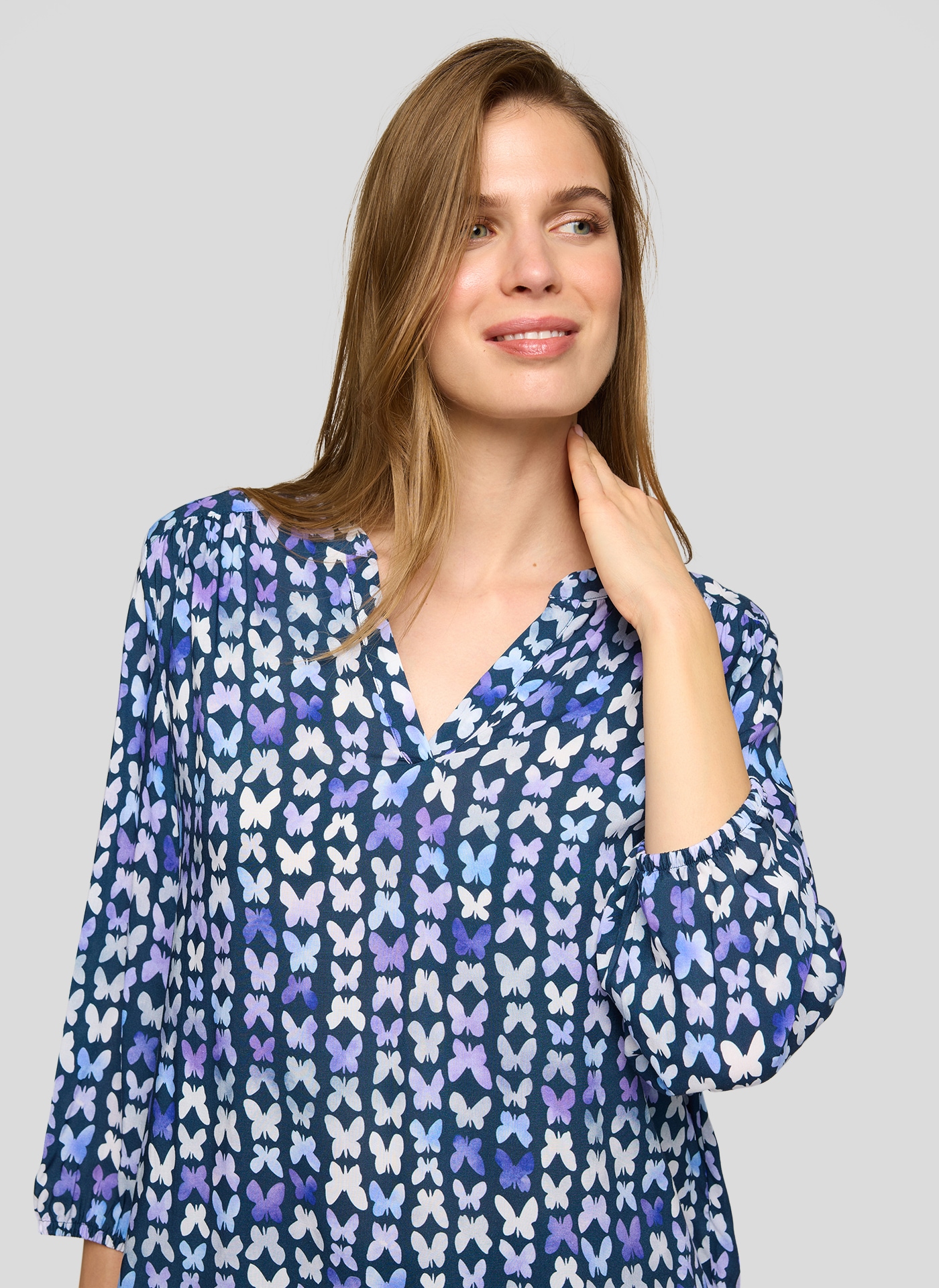 Rabe Klassische Bluse mit All-Over Print