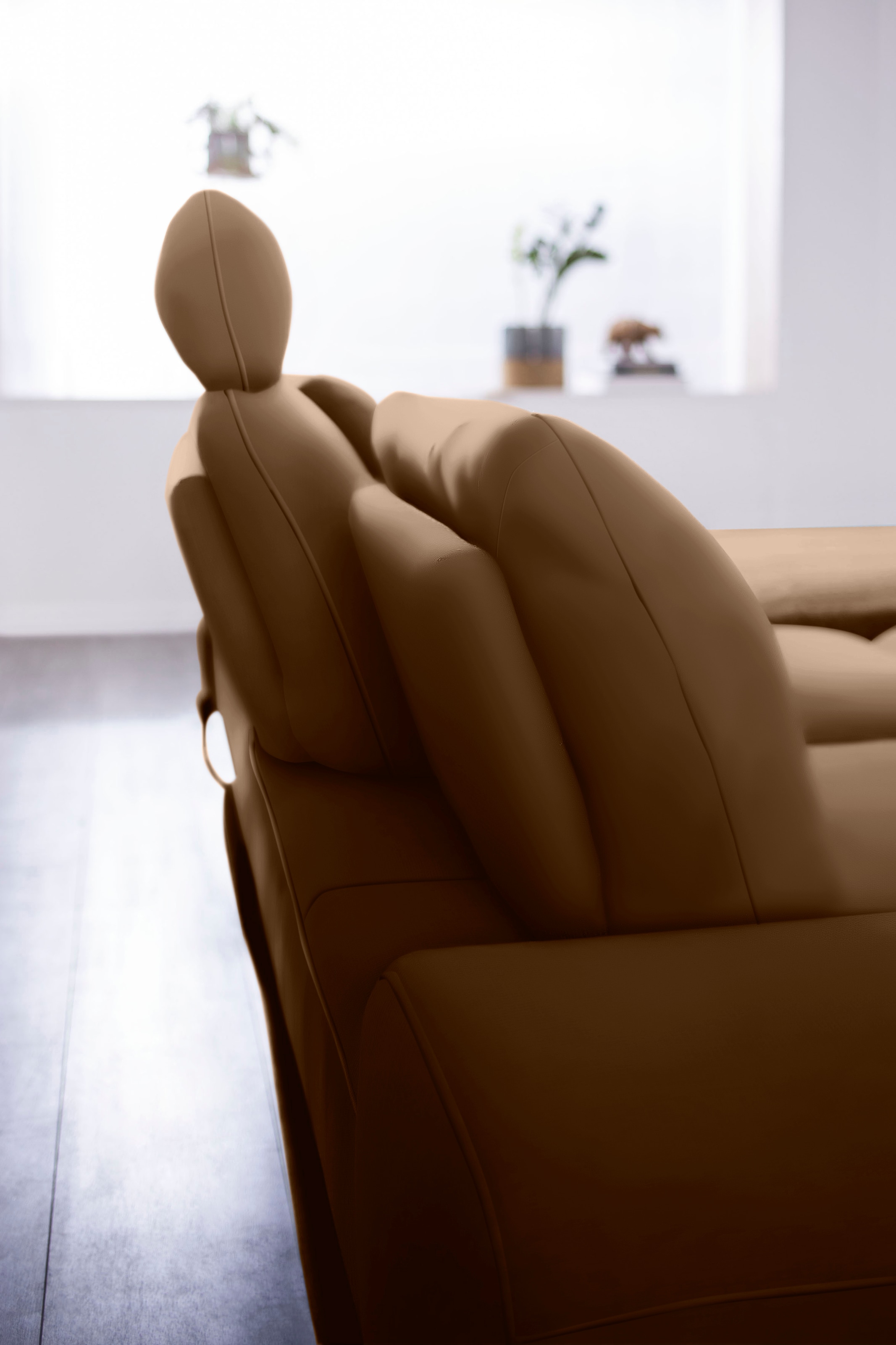 W.SCHILLIG Ecksofa »valentinoo, Designsofa, bequem, elegant und zeitlos, L-Form«, (Set), inklusive Hocker, mit Sitztiefenverstellung, Breite 299 cm