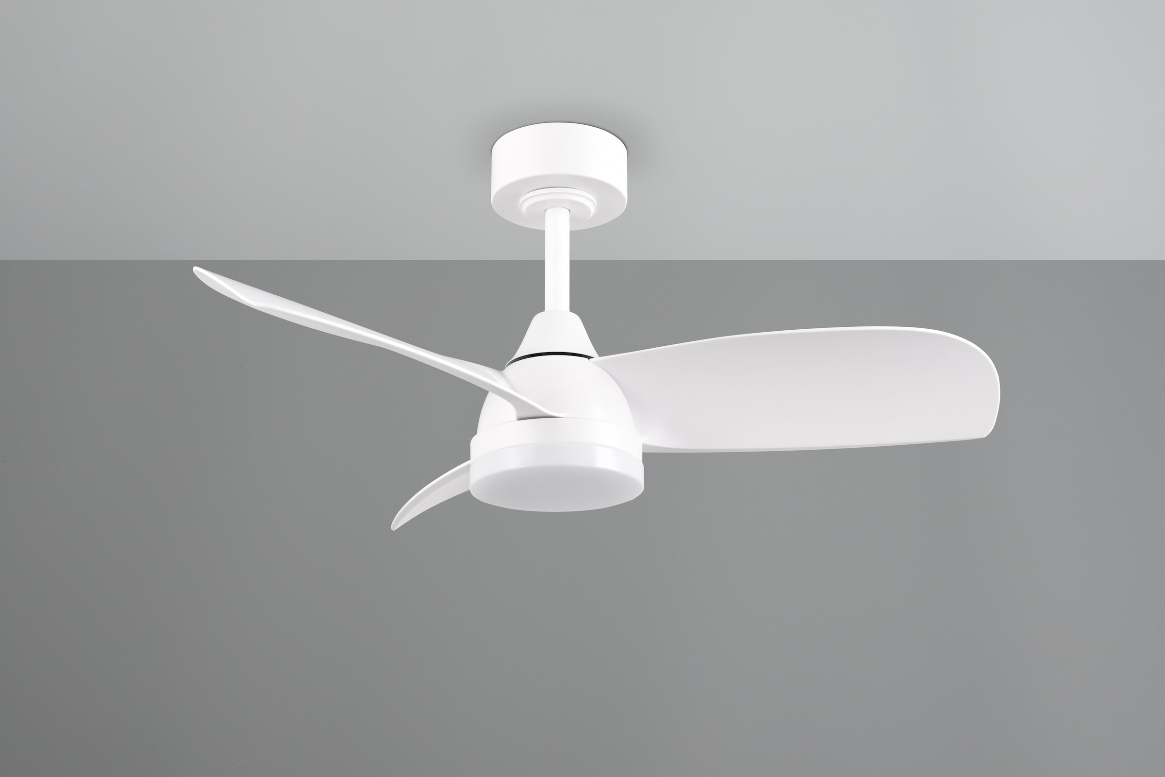 REALITY Leuchten LED Deckenleuchte »HELSINKI mit Ventilator, Deckenventilator mit Licht inkl Fernbedienung«, 1 flammig, Leuchtmittel LED-Board | LED fest integriert, 6 Geschwindigkeiten höhenverstellbar Vor-& Rücklauf dimmbar Nachtlicht
