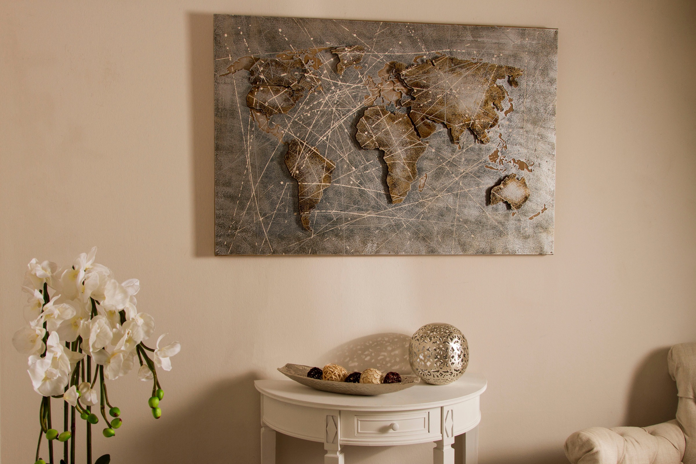 Myflair Möbel & Accessoires Leinwandbild »Canvas "Earth"«, mit Metall, Moti günstig online kaufen