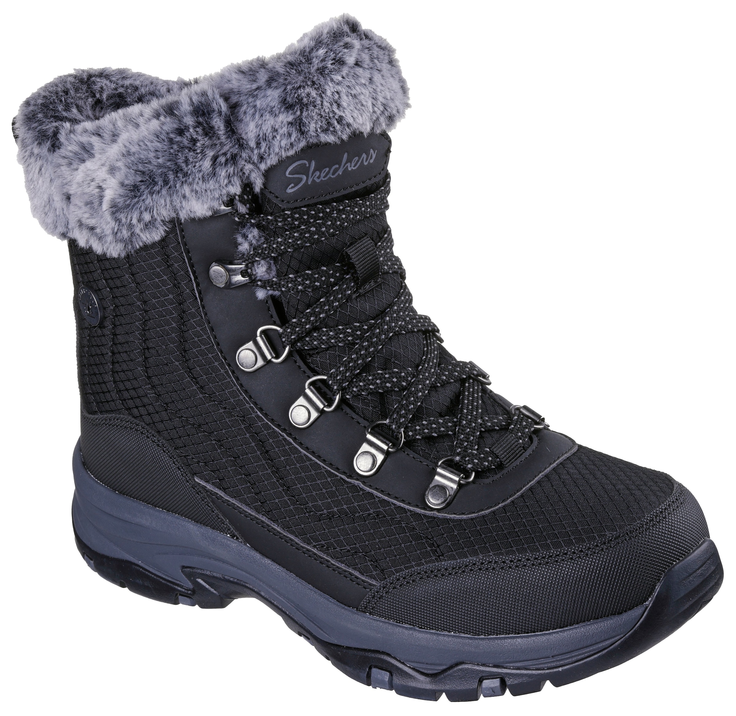 Skechers Winterboots »TREGO-STORMIE«, Snowboots, Schnürstiefel mit rutschhemmender Laufsohle