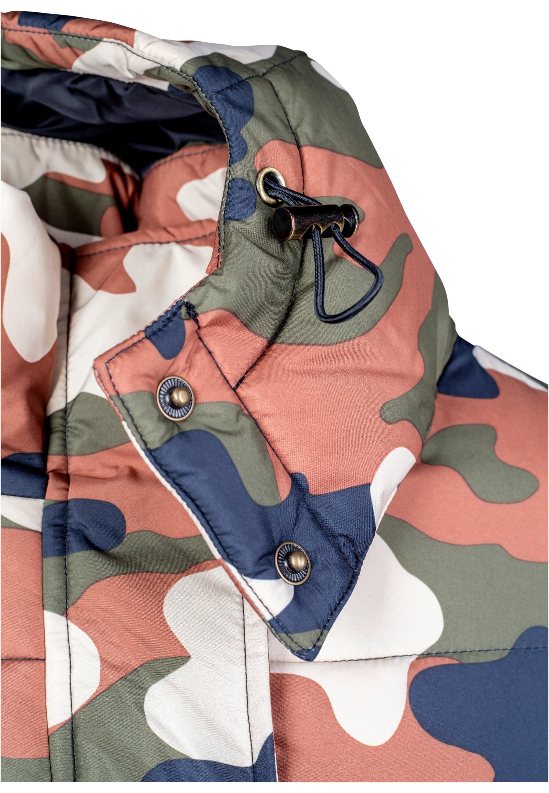 URBAN CLASSICS Winterjacke »Urban Classics Damen Ladies Boyfriend Camo Puffer Jacket« 1 Stk. tlg. mit Kapuze