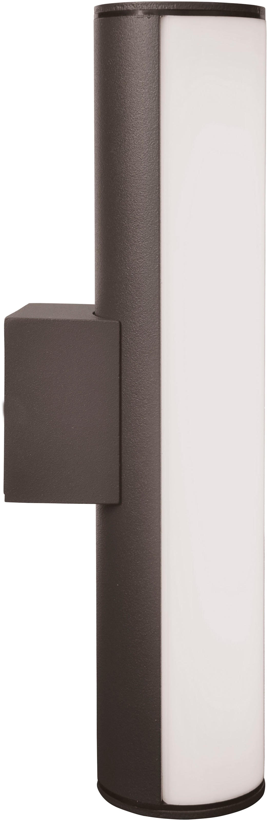 näve LED Außen-Wandleuchte »Flair« 1 Stk. Warmweiß Aluminium dunkelgrau Länge 30cm IP54 warmweißes Licht