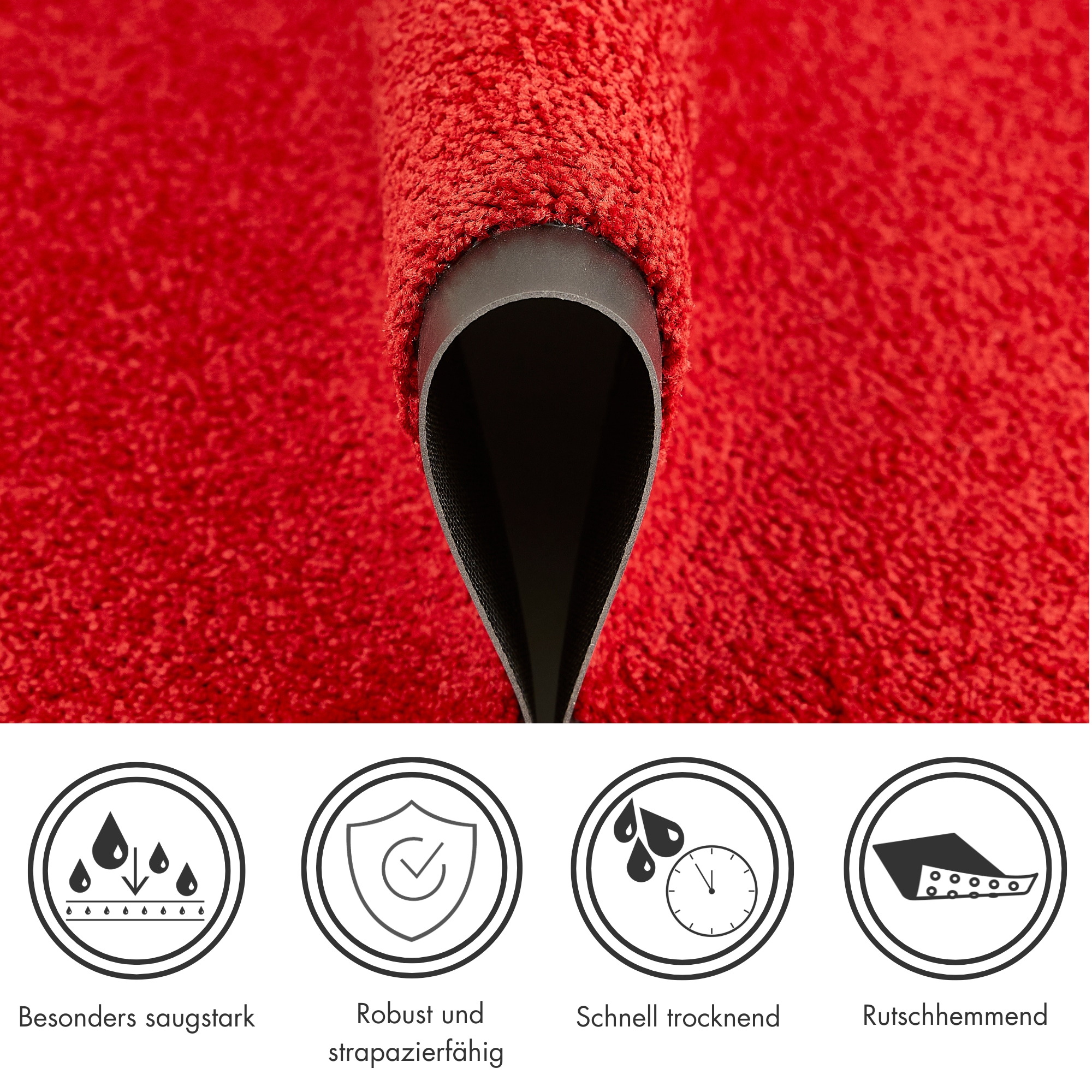 Andiamo Fußmatte »Verdi, Made in Netherlands« rechteckig 6 mm Höhe Schmutzfangmatte, Eingangsmatte, rutschfest, strapazierfähig