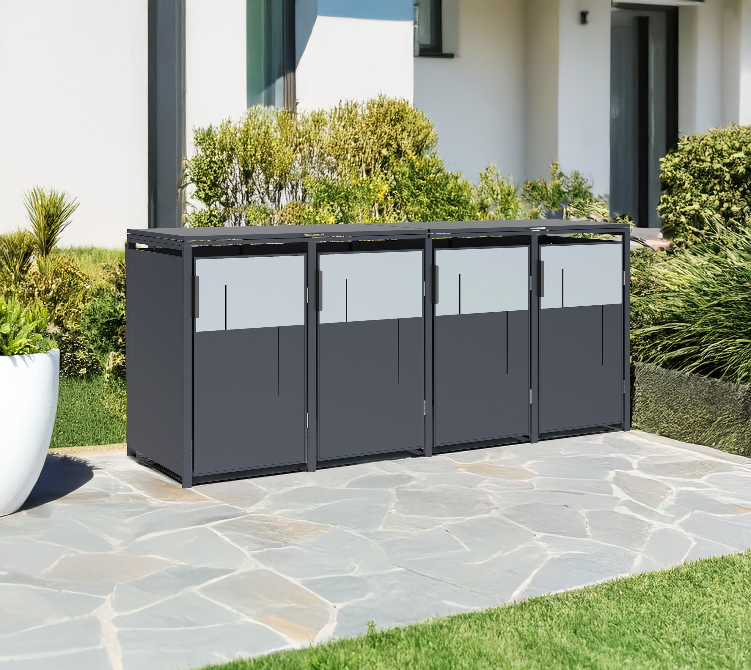 WESTMANN Mülltonnenbox »Tonus 4« BxTxH: 265x80x116 cm, für 4x240 L Mülltonnen