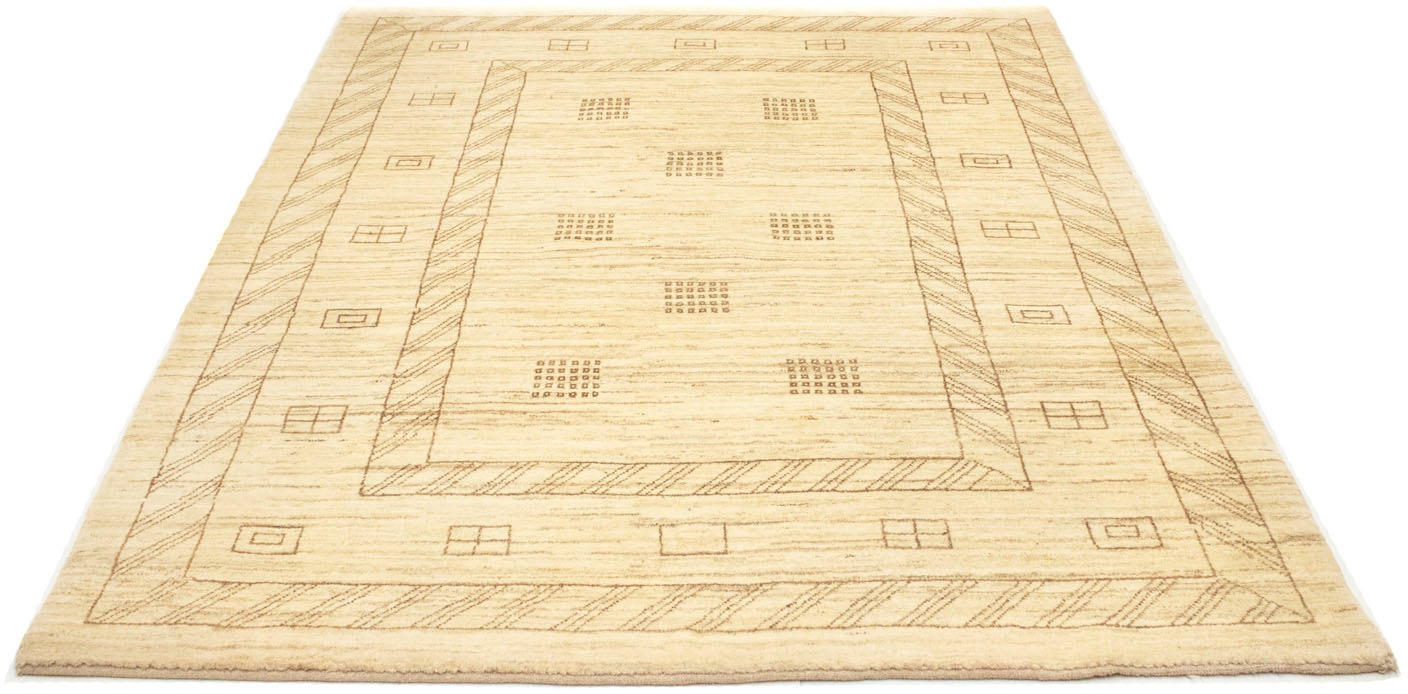 morgenland Wollteppich »Gabbeh Teppich handgeknüpft beige«, rechteckig,  handgeknüpft auf Raten bestellen