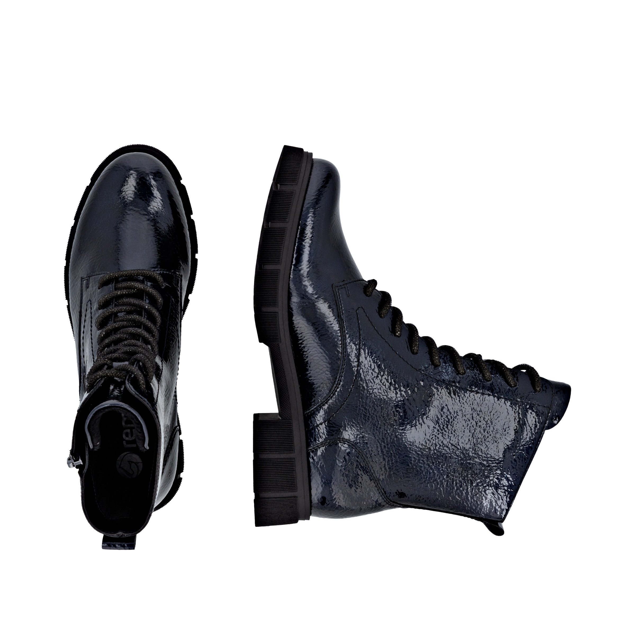 Remonte Schnürstiefelette, Schnürboots, Stiefelette, Profilsohle, mit Glitzer-Schnürsenkel