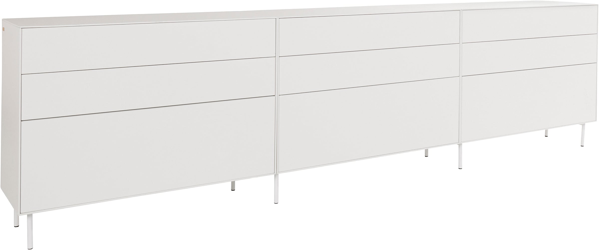 LeGer Home by Lena Gercke Sideboard »Essentials«, (3 St.), Breite: 335cm, MDF lackiert, Push-to-open-Funktion