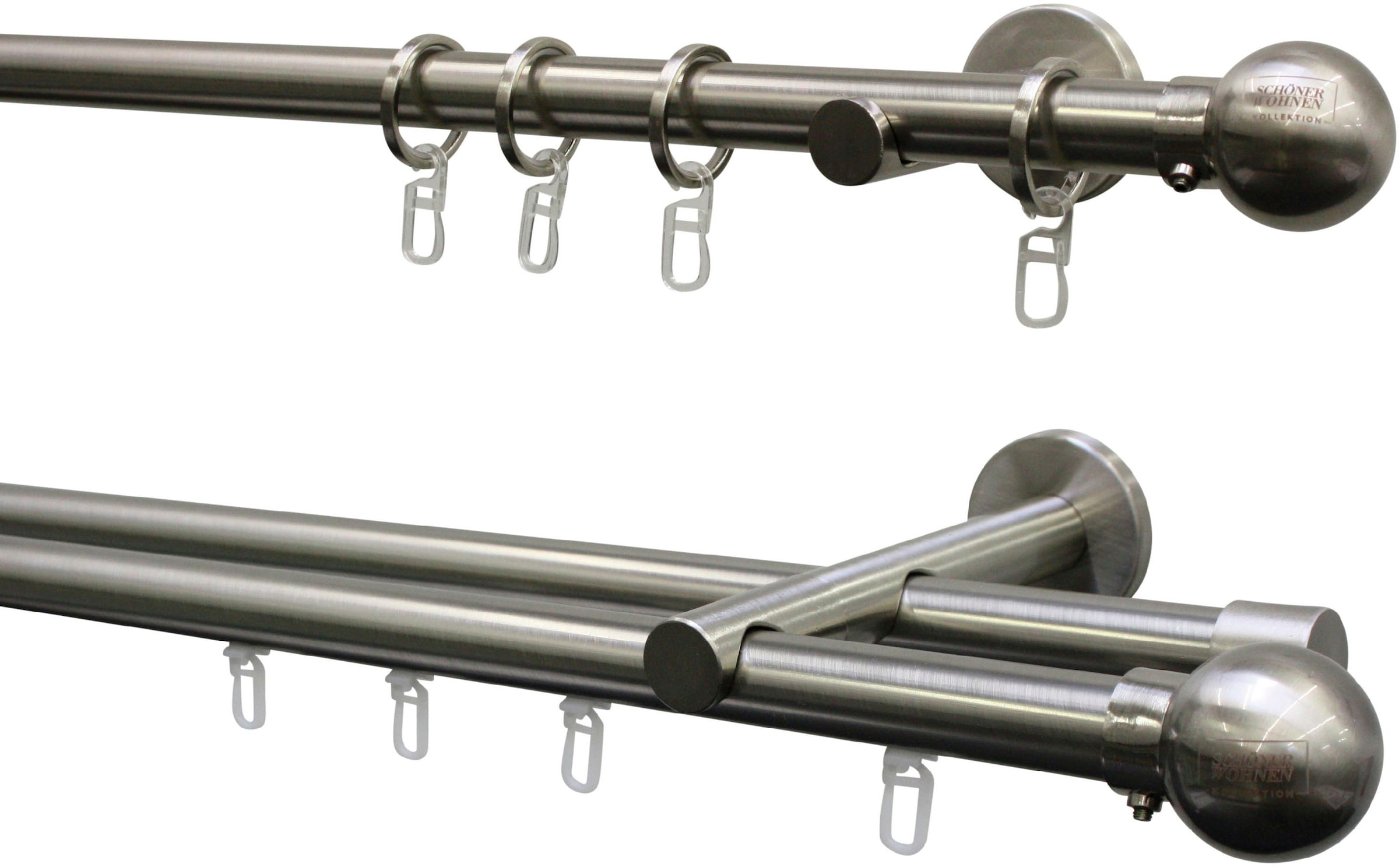 SCHÖNER WOHNEN-Kollektion Gardinenstangen-Endstück »Kugel für Ø 20 mm«, (2 St.), Serie Einzelprogramm Leon Ø 20 mm