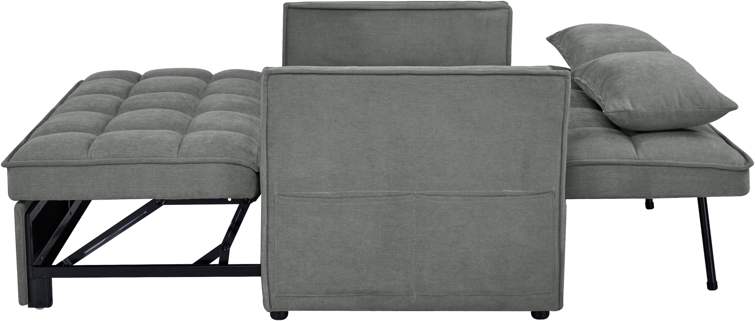 OTTO home Schlafsofa »STEFFO, 159 cm, 2-Sitzer, mit verstellbarer Rückenlehne« Klappmechanismus, Feinstruktur-Bezug, natürliche Farben