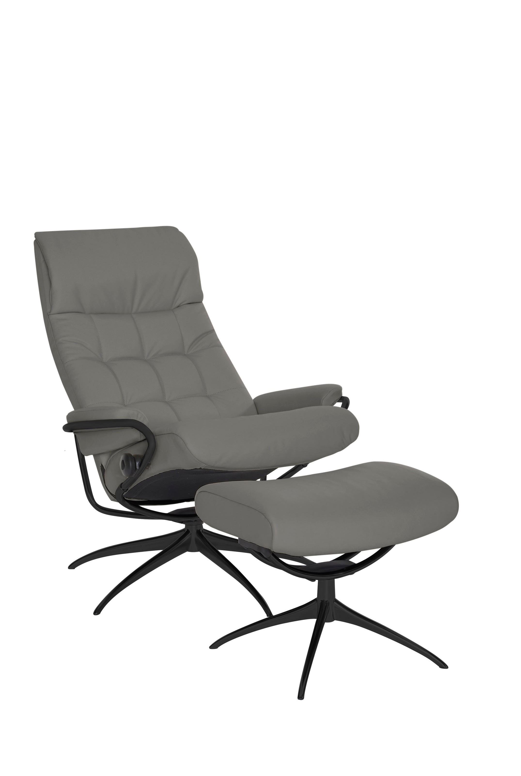 Stressless® Relaxsessel »London«, (Set, Relaxsessel mit Hocker), mit Hocker, High Back, mit Star Base, Gestell Schwarz