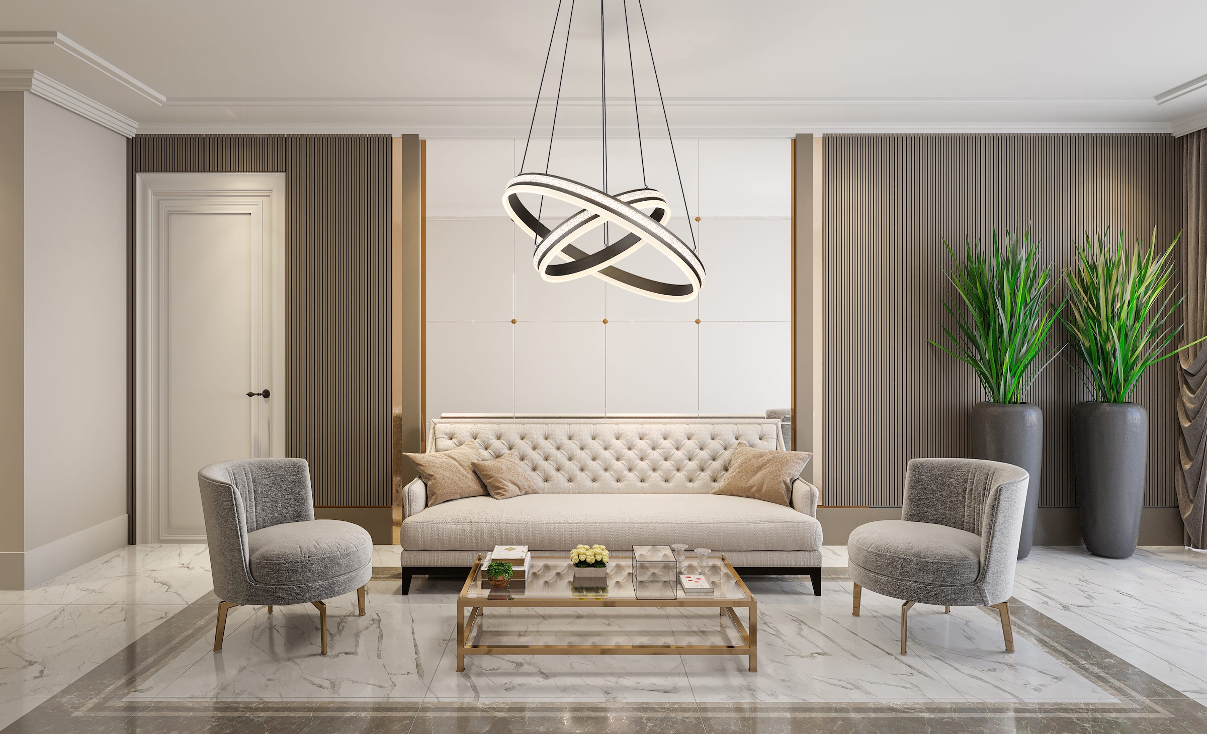 GLOBO LIGHTING LED Pendelleuchte »GROUNI«, Leuchtmittel LED-Modul | LED fest integriert, Hängelampe/Hängeleuchte/Wohnzimmer/Esstisch/elegant