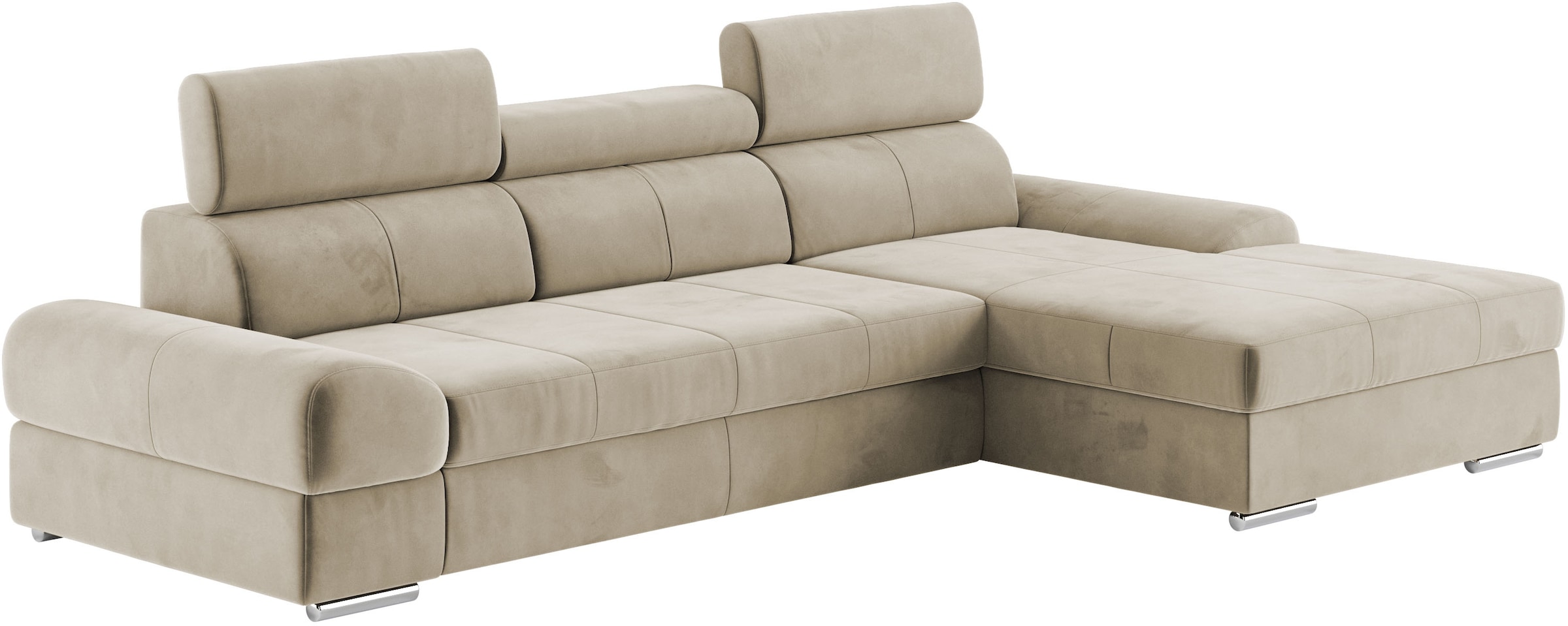 sit&more Ecksofa »Broadway L-Form«, inklusive Kopfteilverstellung, wahlweise mit Bettfunktion