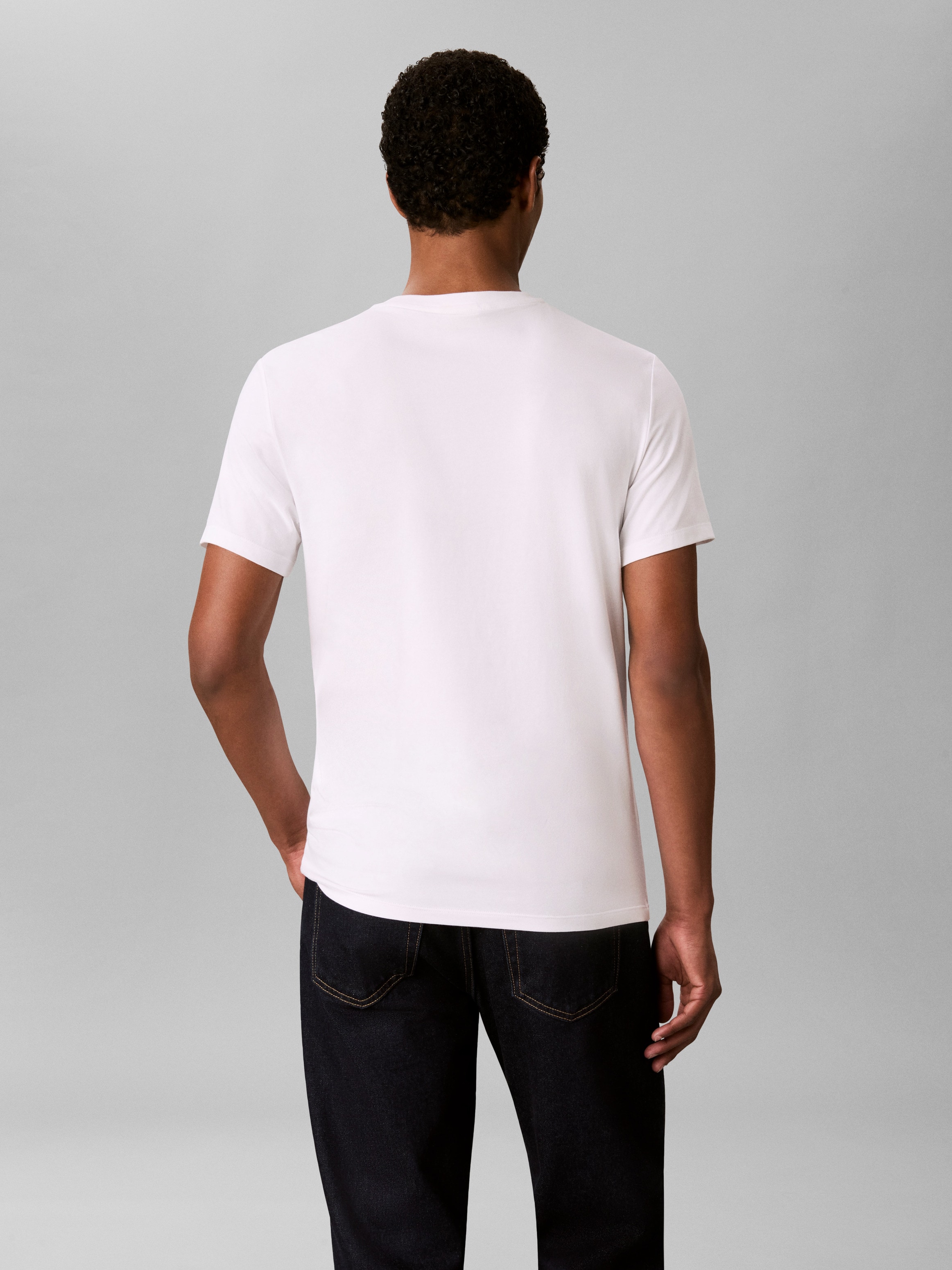 Calvin Klein Jeans T-Shirt »2 Pack SS STRETCH COTTON SLIM TEE« Packung, 2 Rundhalsausschnitt, slim fit