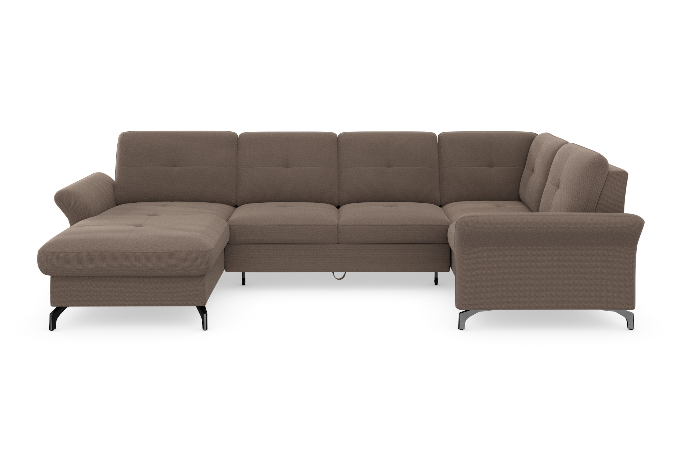 Home affaire Wohnlandschaft »Calando U-Form« wahlweise mit Bettfunktion, Be günstig online kaufen