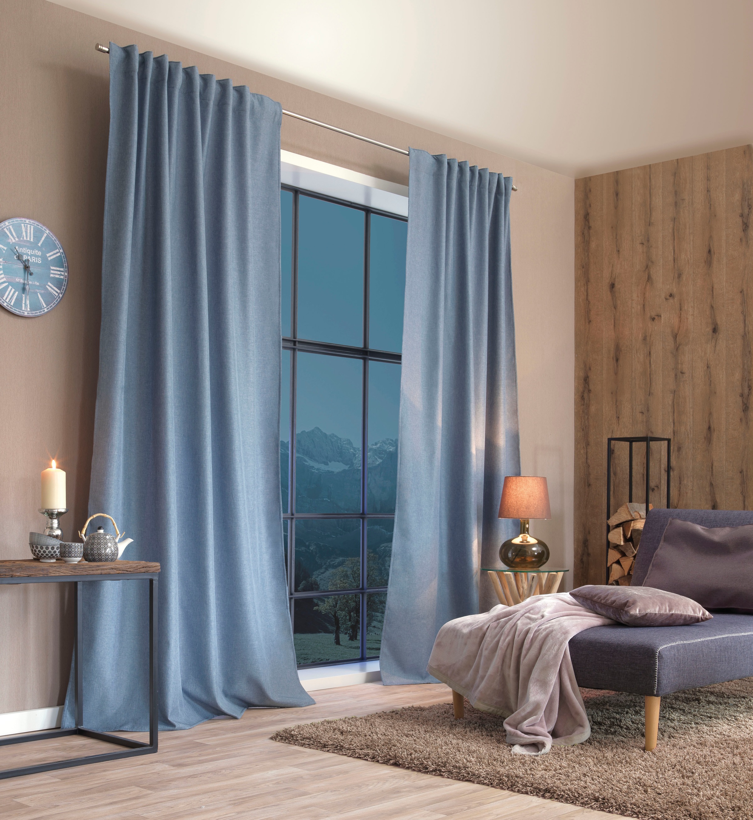 Home Basics Vorhang »ESKIMO«, (1 St.), Thermostoff Uni ESKIMO günstig online kaufen